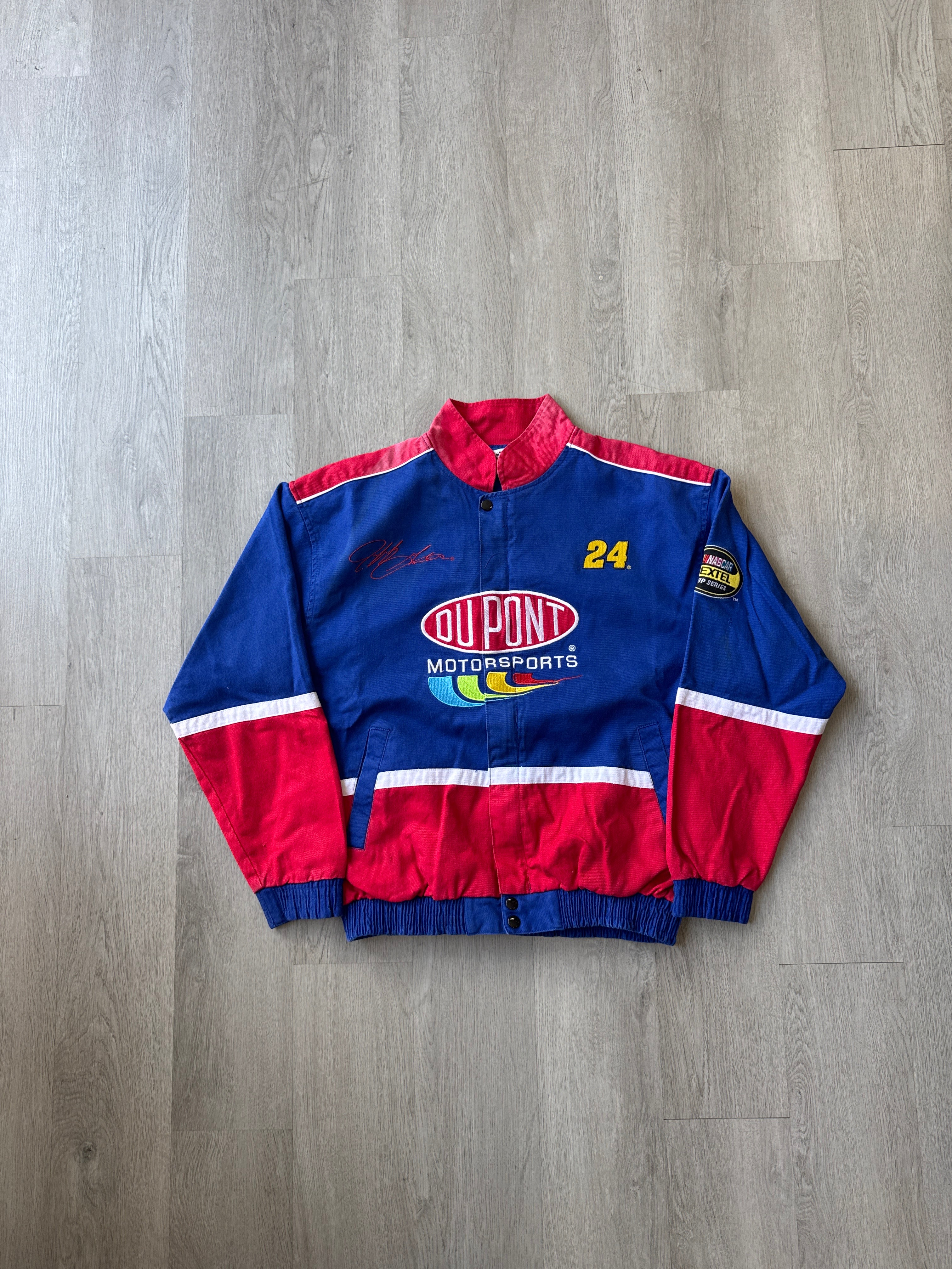 Vintage Winners Circle Jeff Gordon Du Pont Motorsports Nascar Racing Jacket