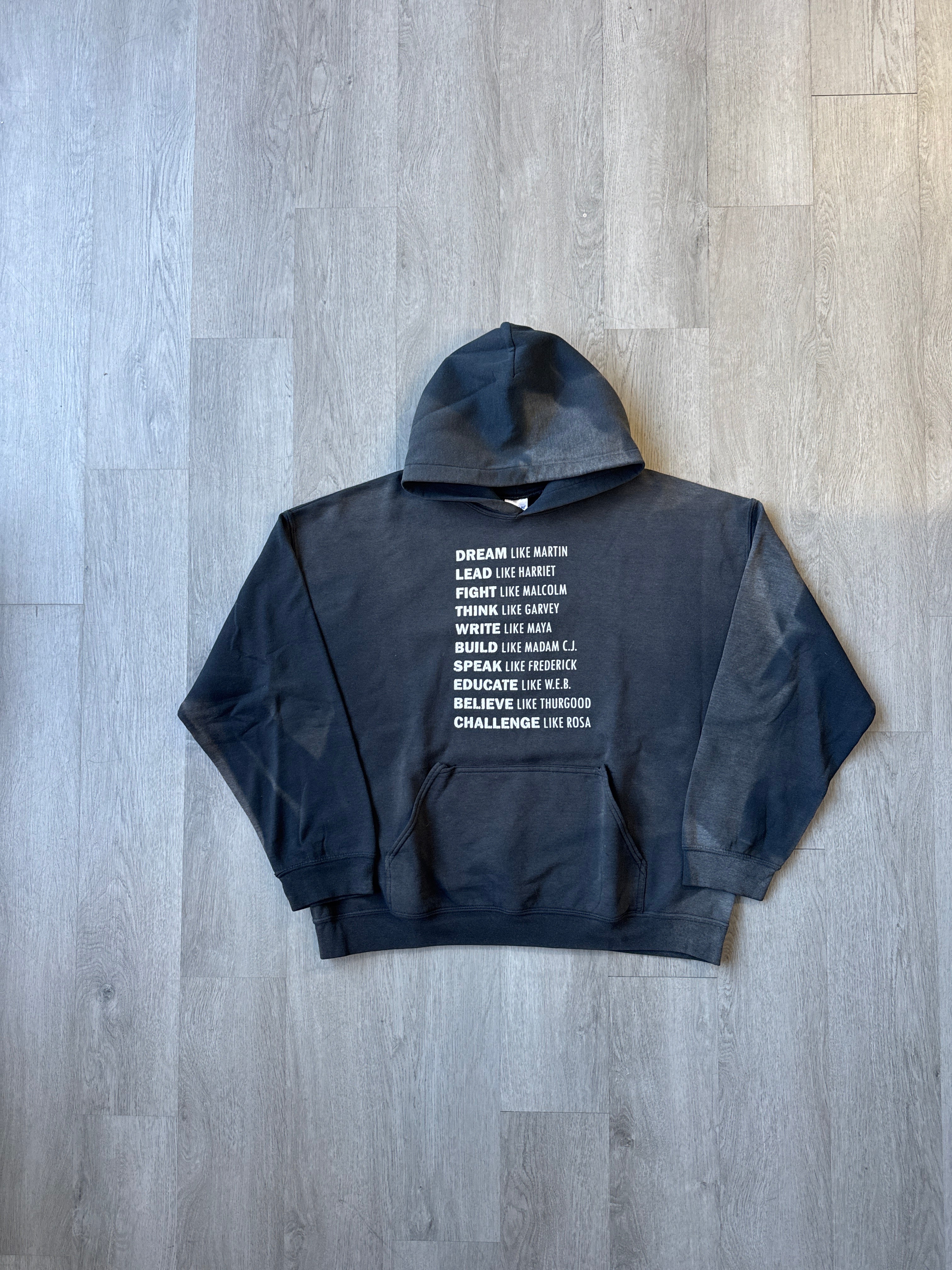Vintage Black History Quote Sun Faded Hoodie