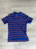 Vintage Polo Ralph Lauren Blue and Orange Stripped Collared Tee