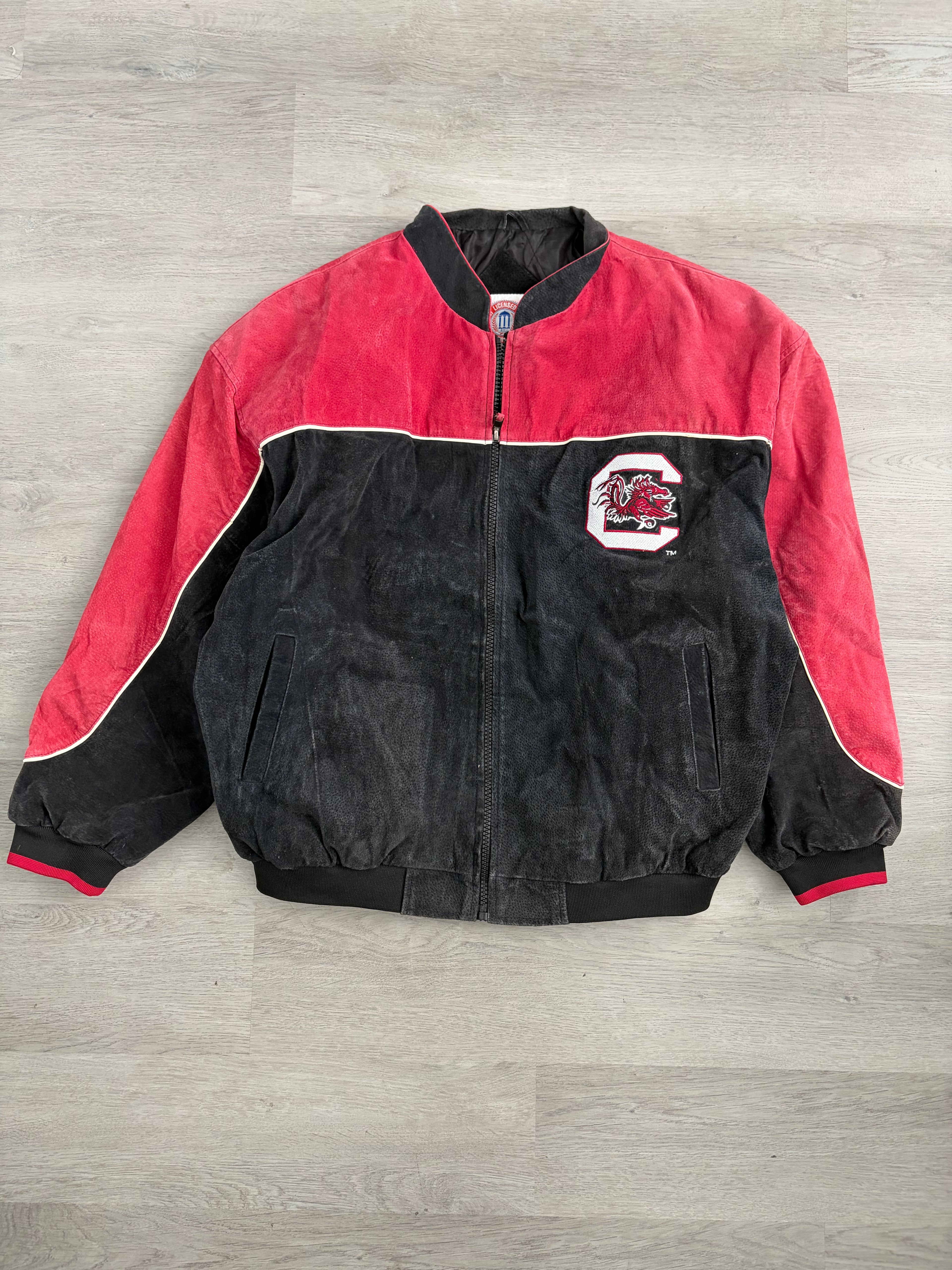 Vintage University of South Carolina Gamecocks Suede Leather Varsity Jacket