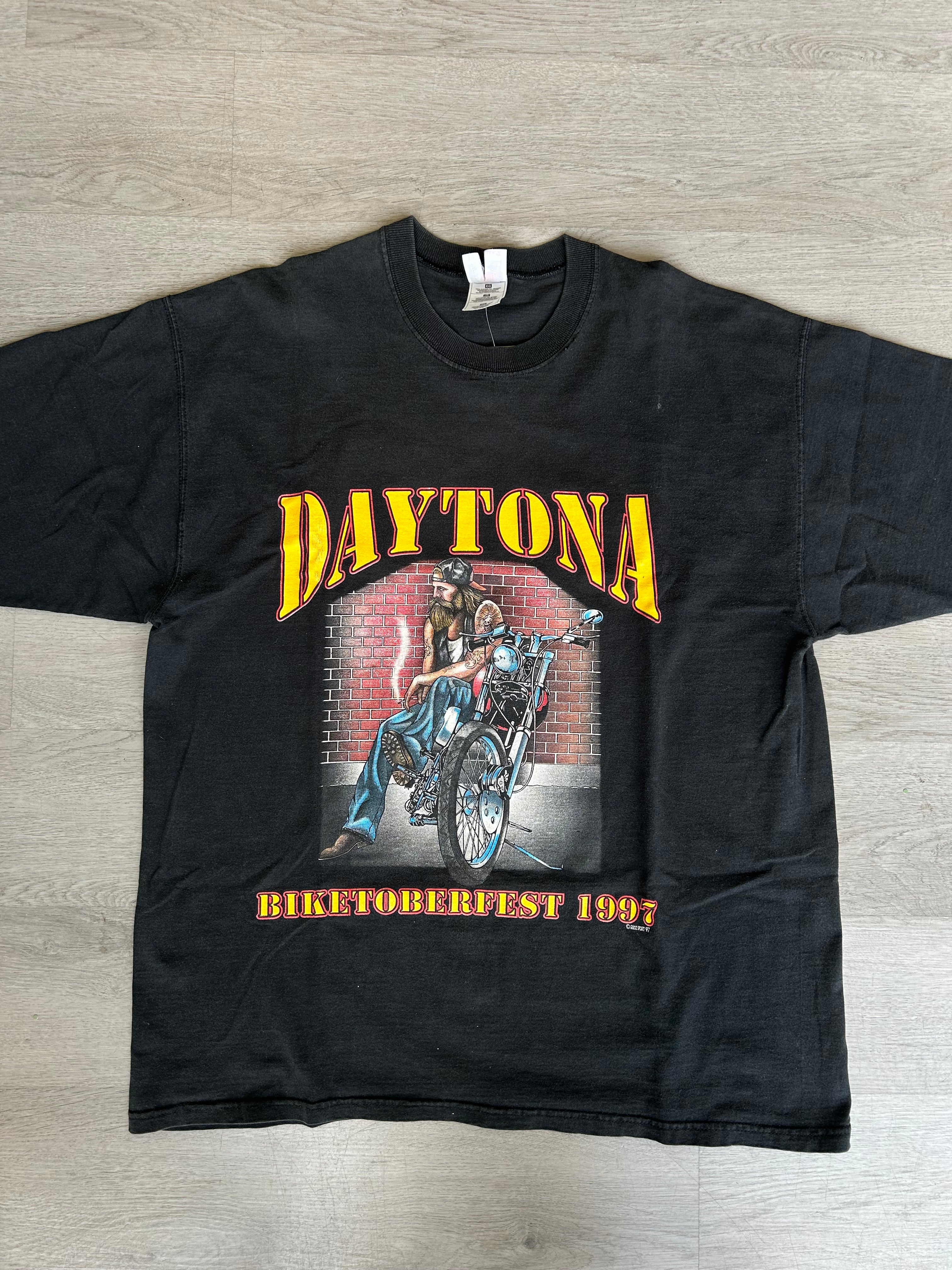 Vintage 1997 Daytona Oktoberfest Biker Tee