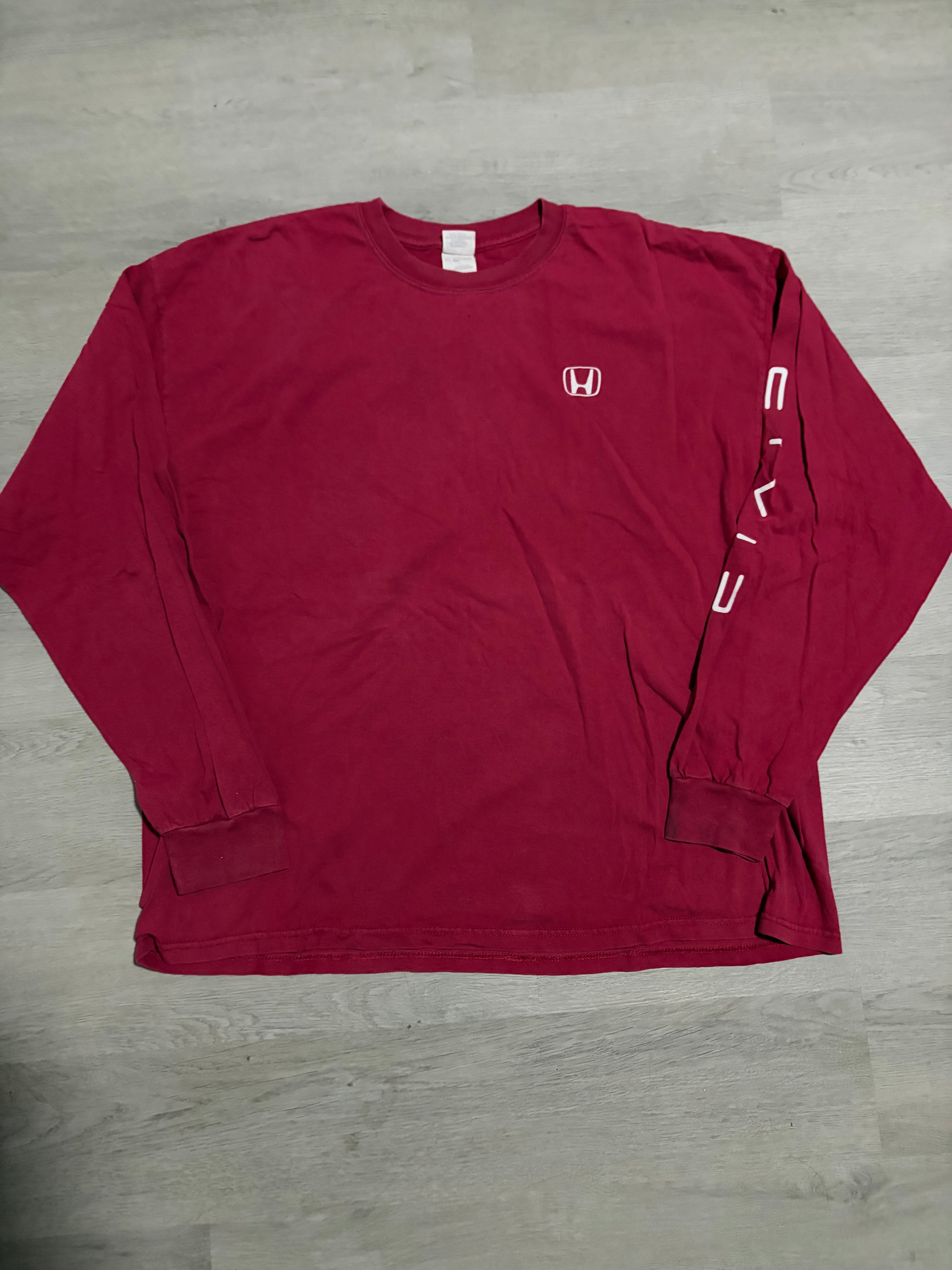 Red Honda Civic Long Sleeve Tee