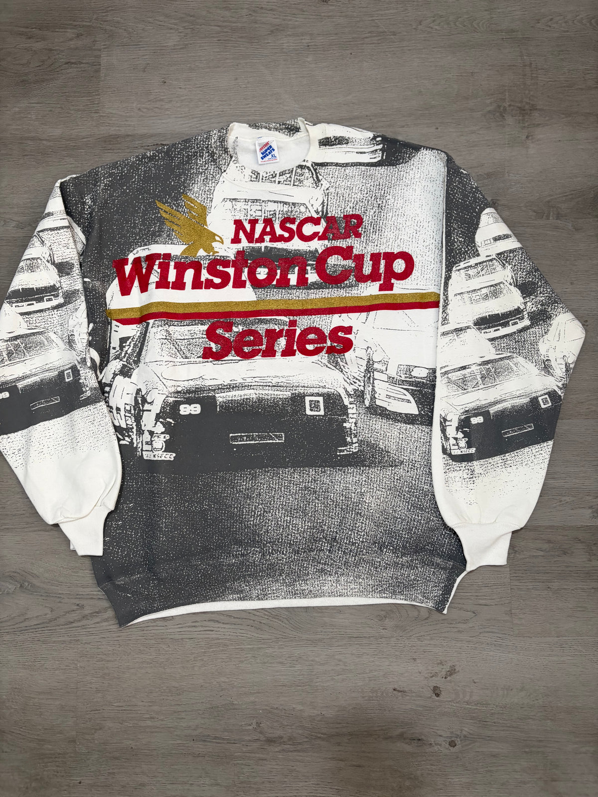 Vintage 90s NASCAR Winston Cup Series All Over Print Racing Sweatshirt