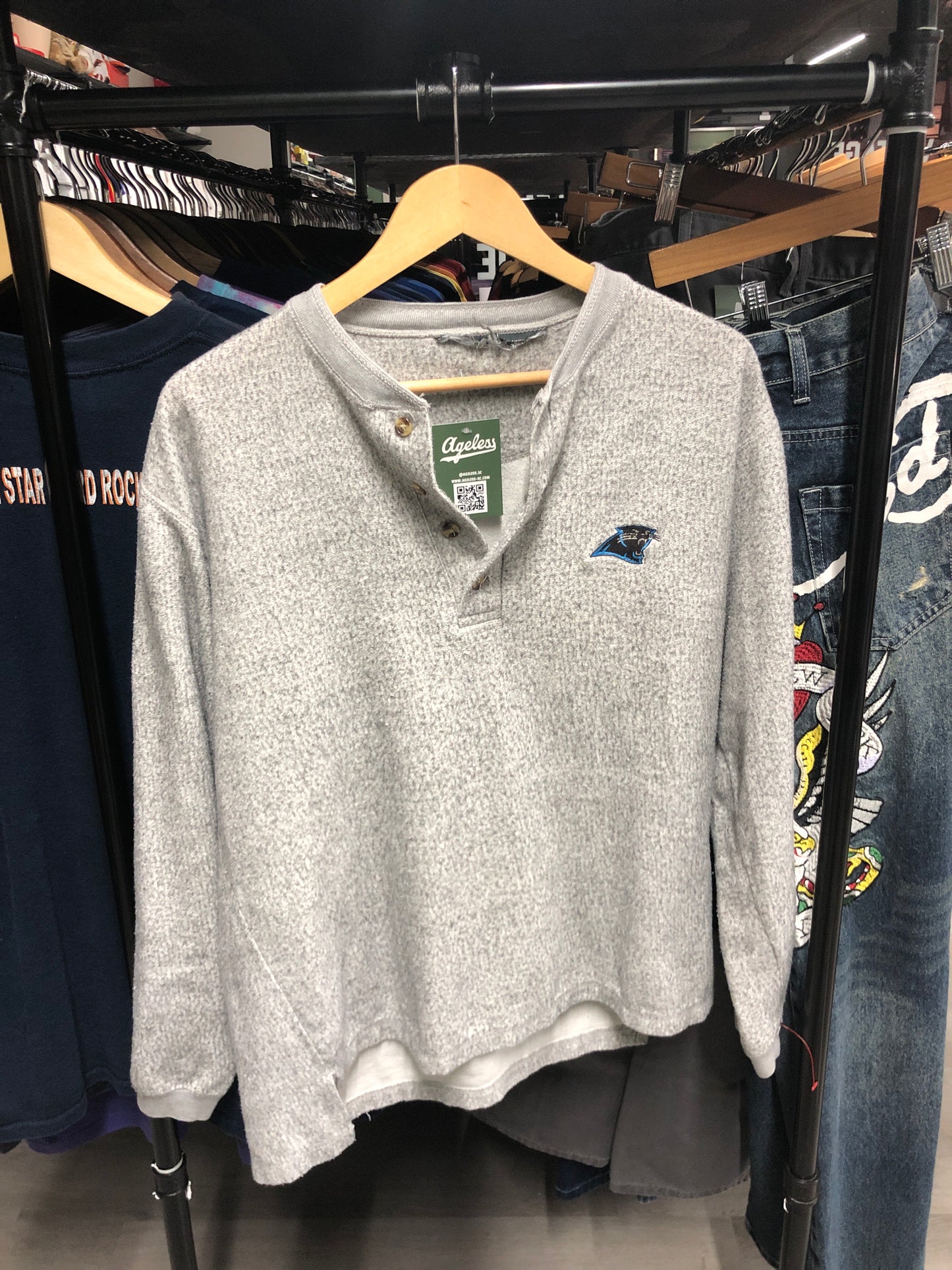 Vintage Carolina Panthers Button Sweater