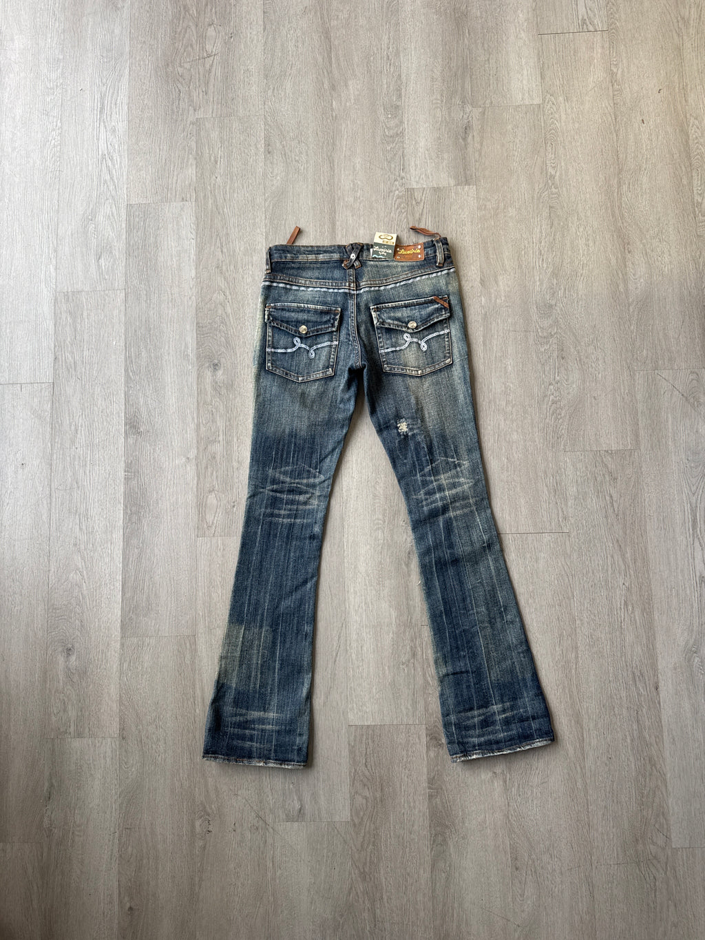 Vintage Y2K Women’s LRG Luxirie Ghost Rider Boot Cut Denim Jeans