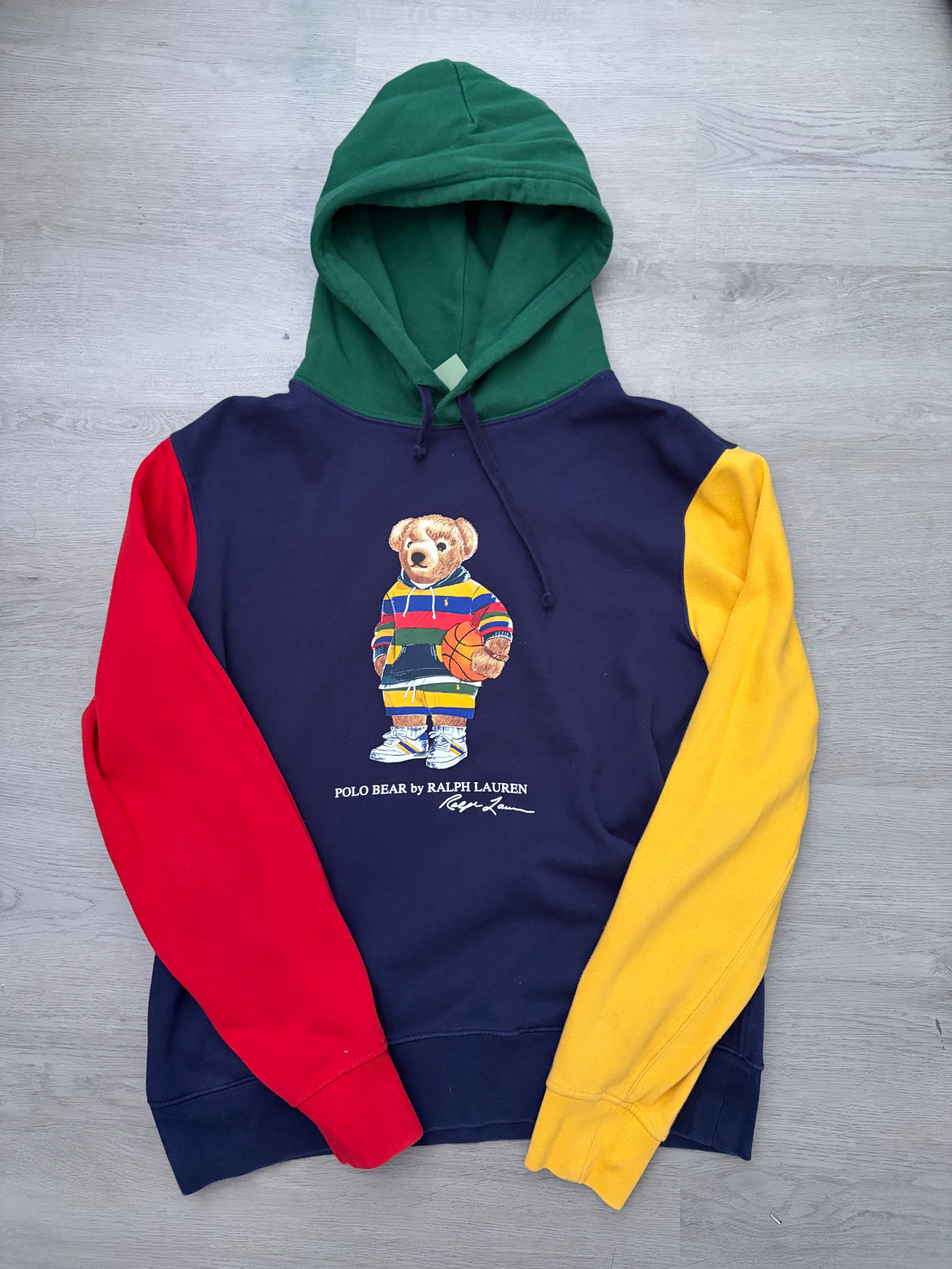 Polo Ralph Lauren Colorblock Basketball Polo Bear Fleece Hoodie