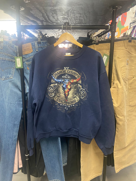 Navy New York Orange County Choppers Sweatshirt