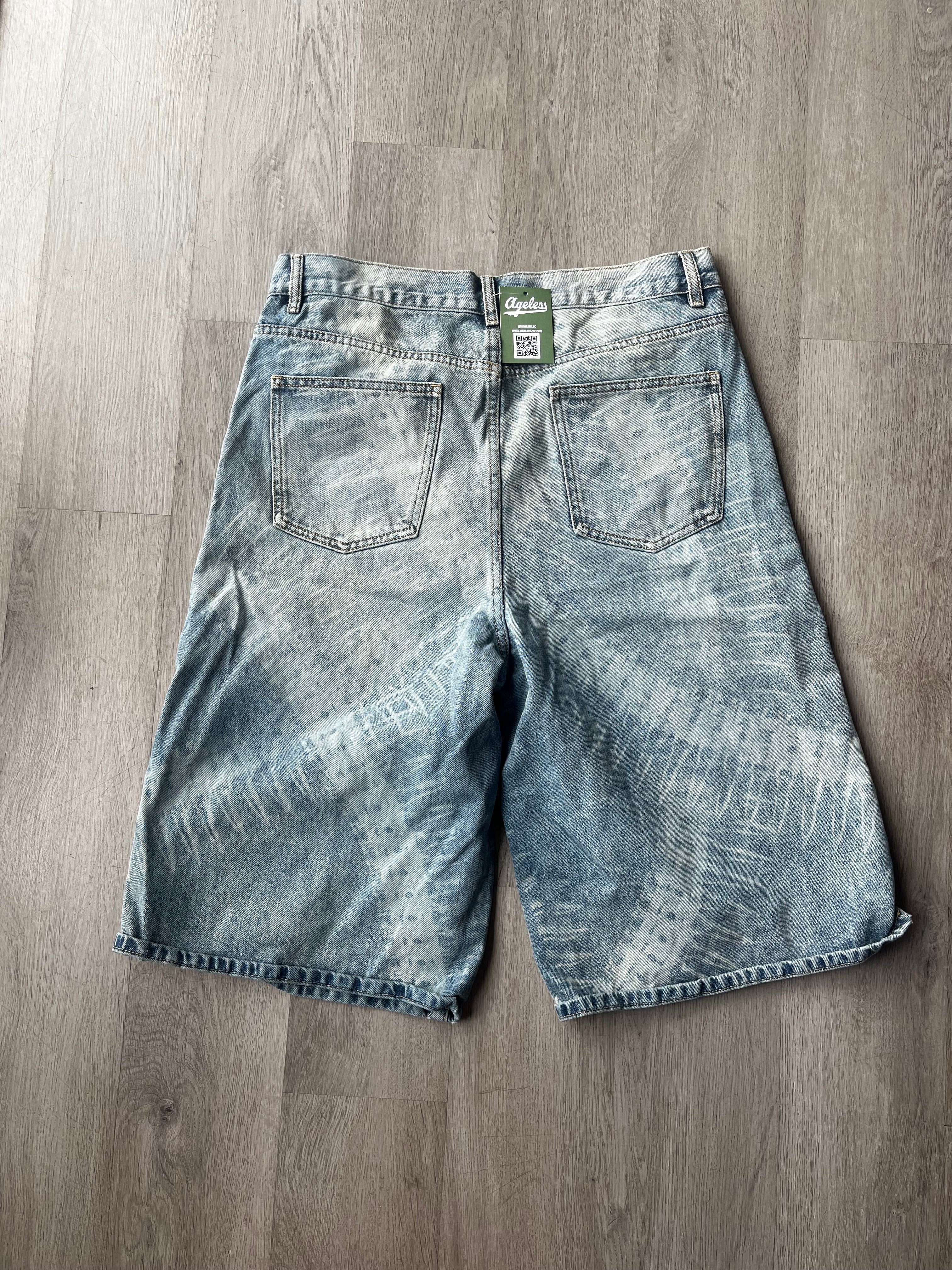 Baggy Skater Style Denim Shorts