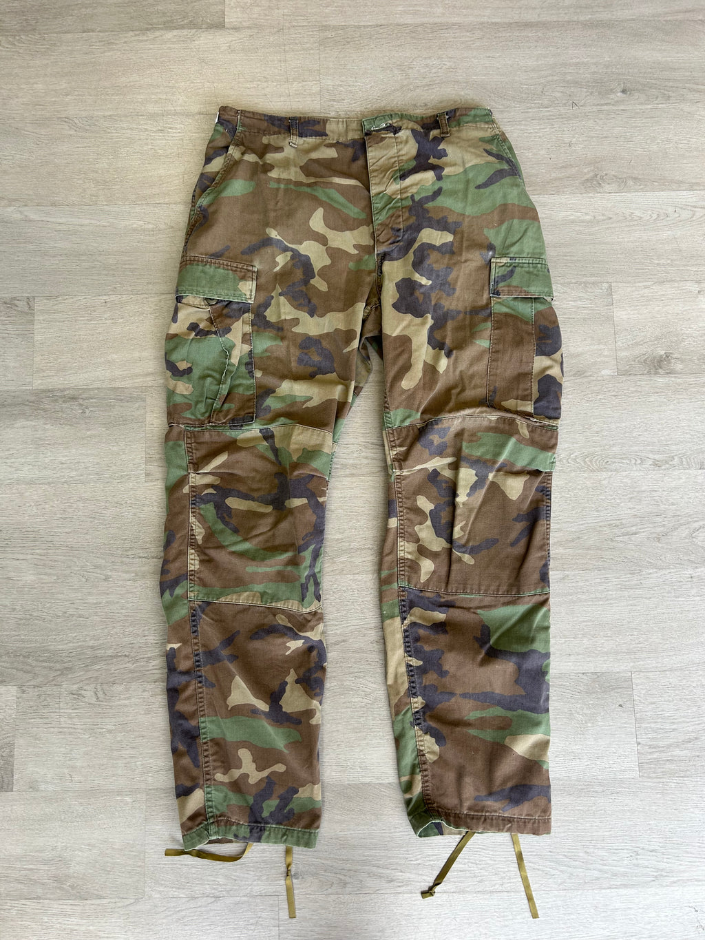 Vintage Woodland Camouflage Combat Pants