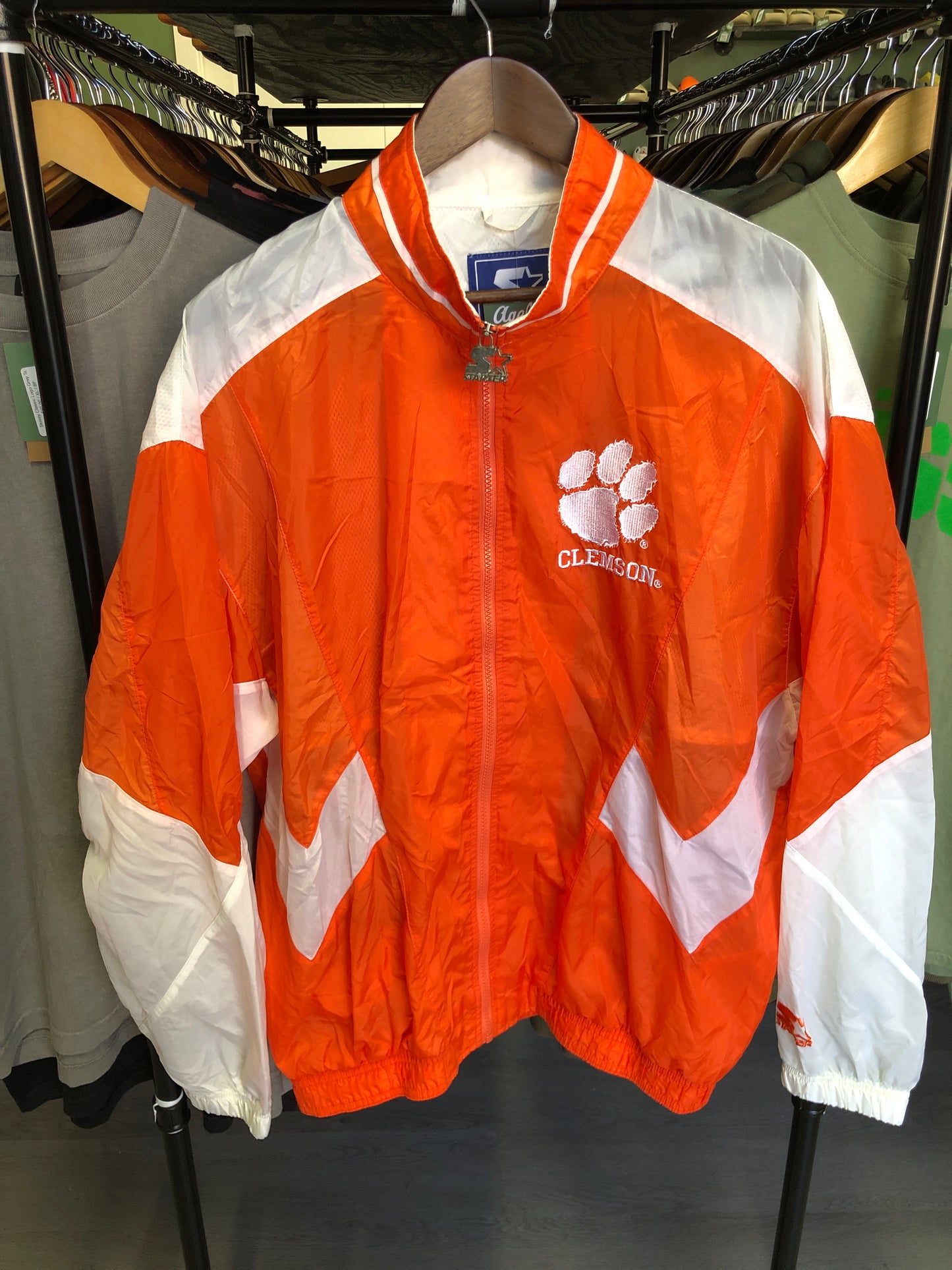 Vintage Clemson Zip-Up Windbreaker