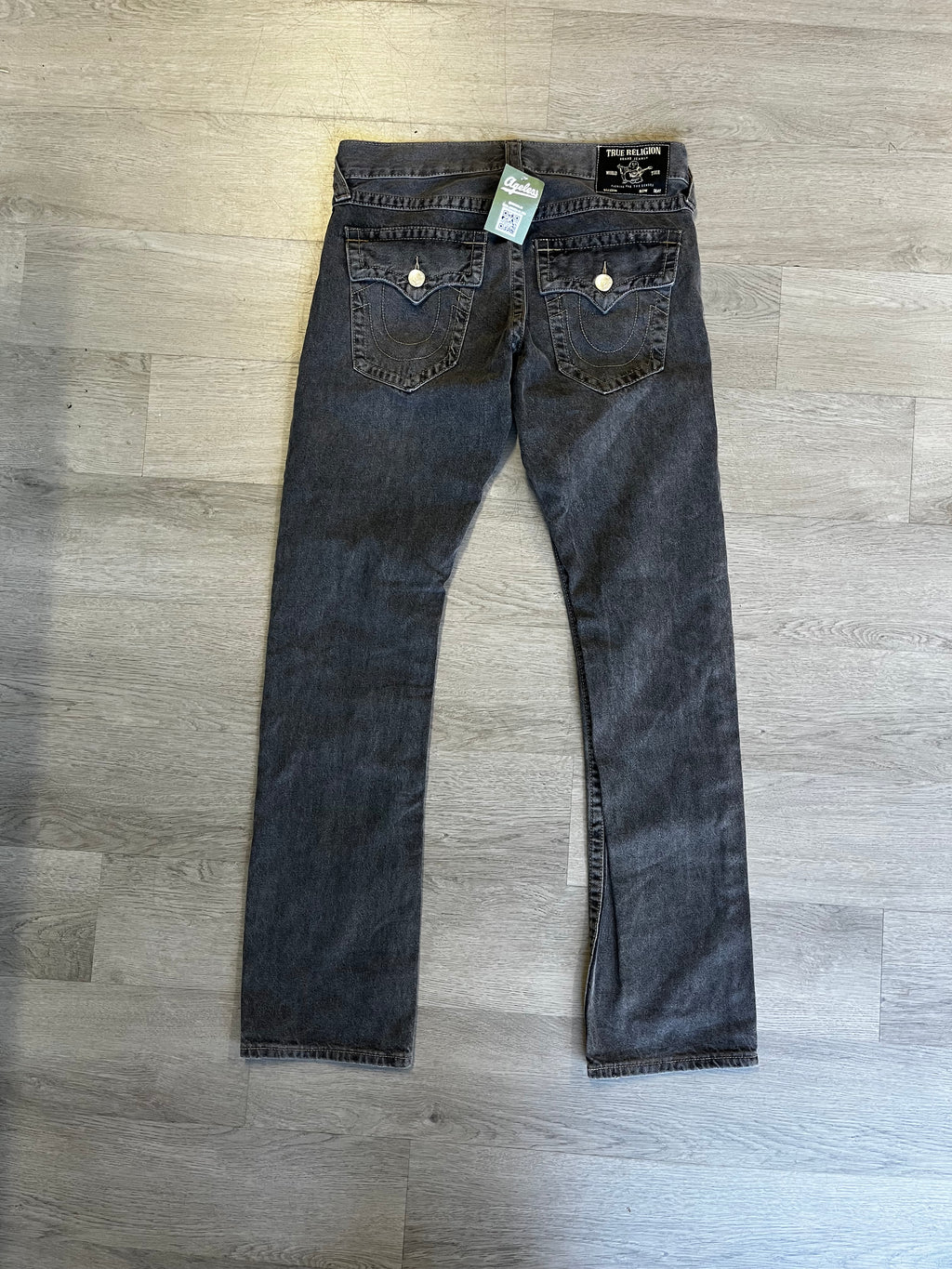 True Religion Ricky Logo Appliqué Straight Jean