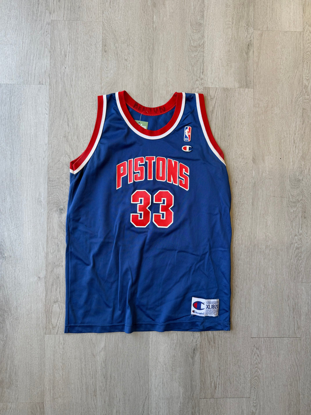 Youth Vintage Pistons Hill 33 Basketball Jersey