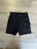 Black Double Knee Carpenter Shorts