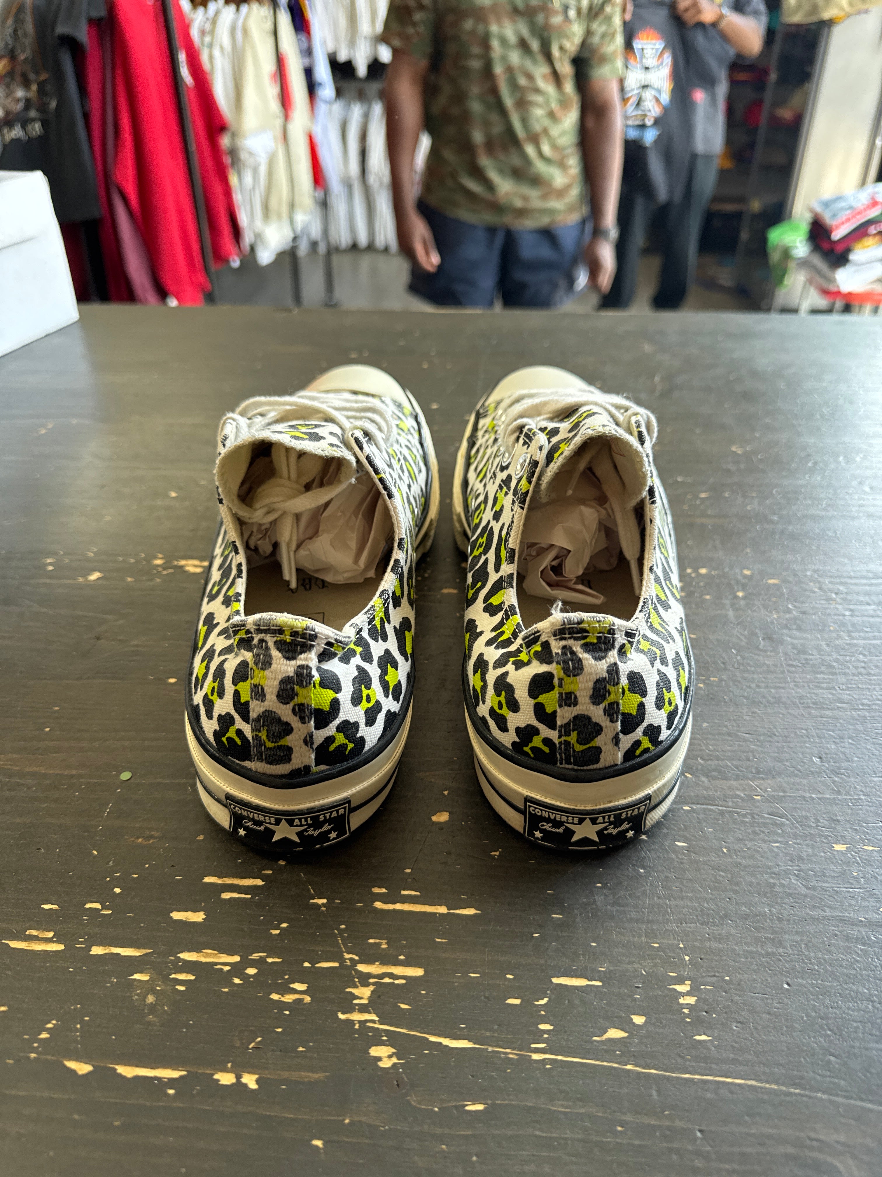 Pre-owned Converse Chuck Taylor All Star 70 Ox Leopard White Bold Lime