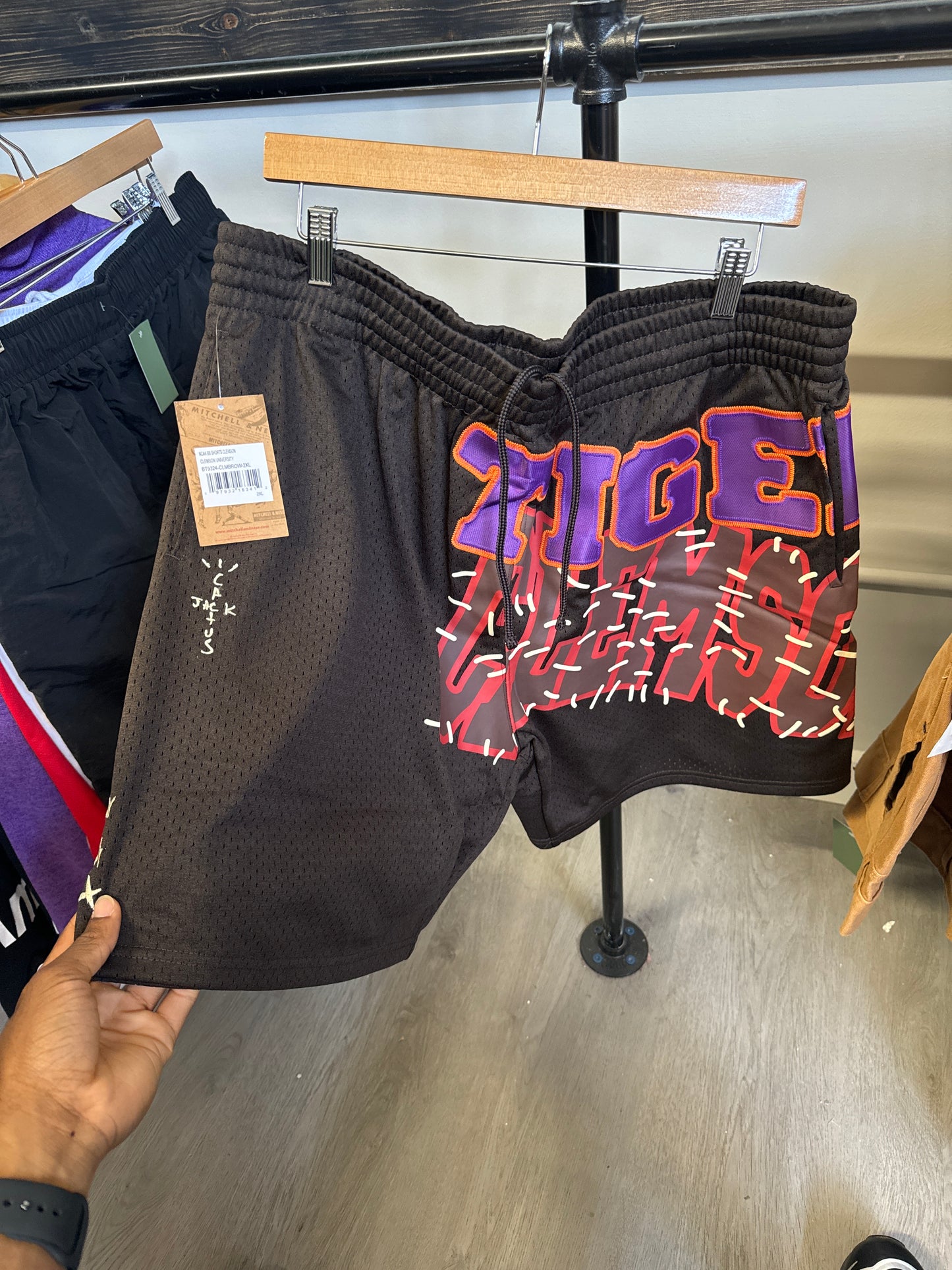 Travis Scott x Mitchell & Ness Clemson Tigers Shorts