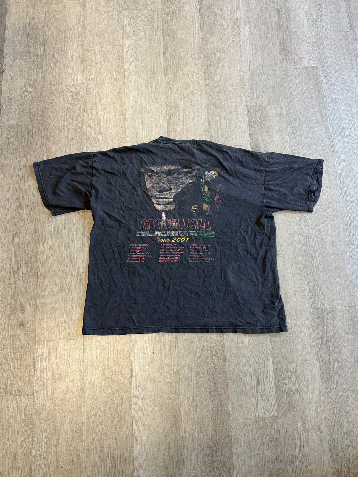Vintage 2001 Maxwell Alicia Keys Tour Rap Tee