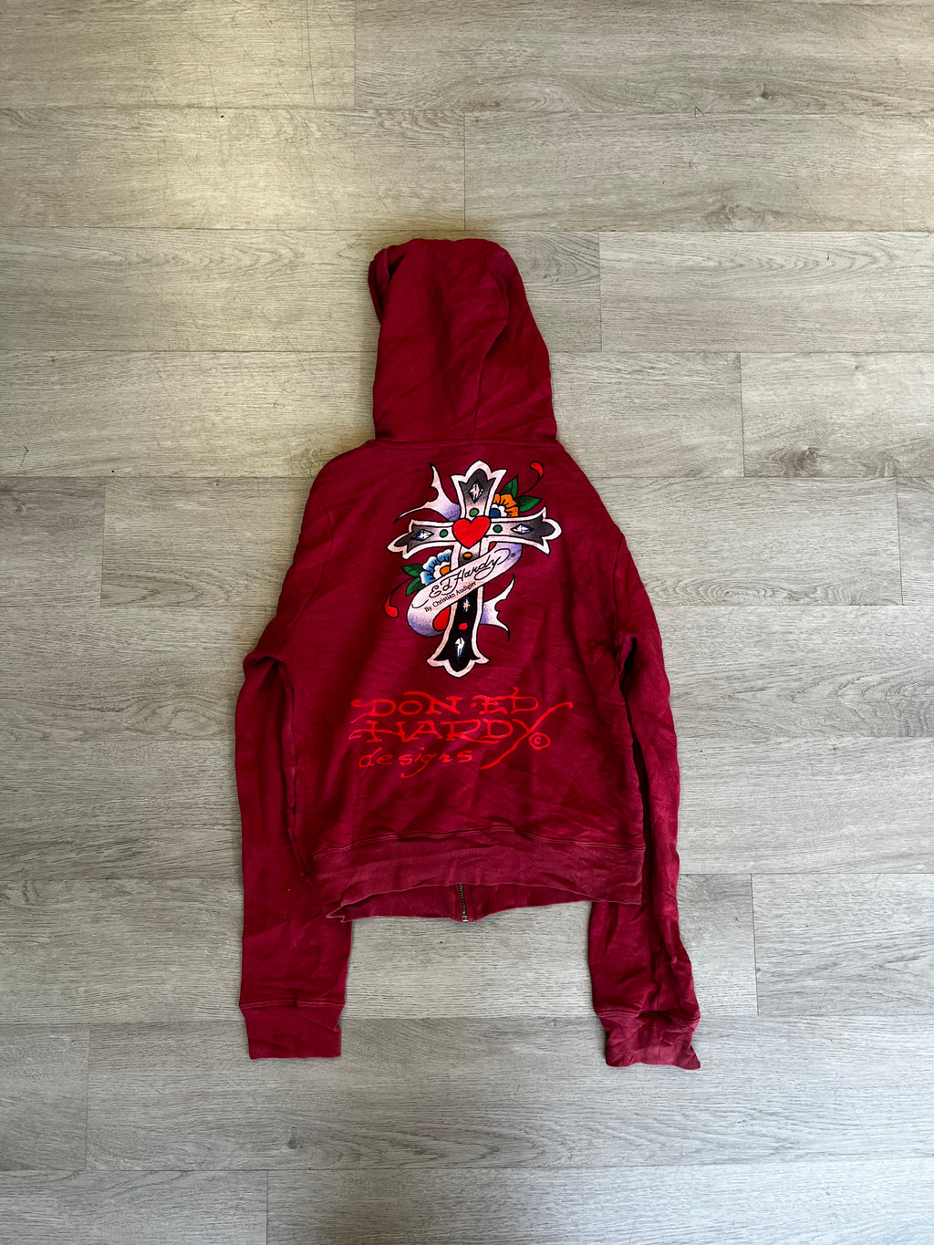 Vintage Ed Hardy Cross & Heart Jacket