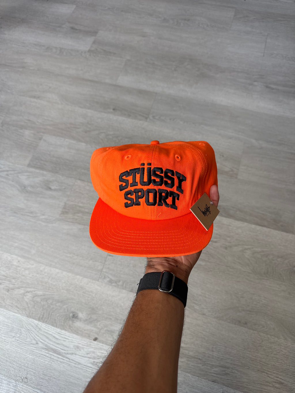 Stussy Mid-Depth Sport Orange Snapback Hat (FW24)