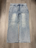 Y2k Mnml Wide Leg Faded Denim Jeans