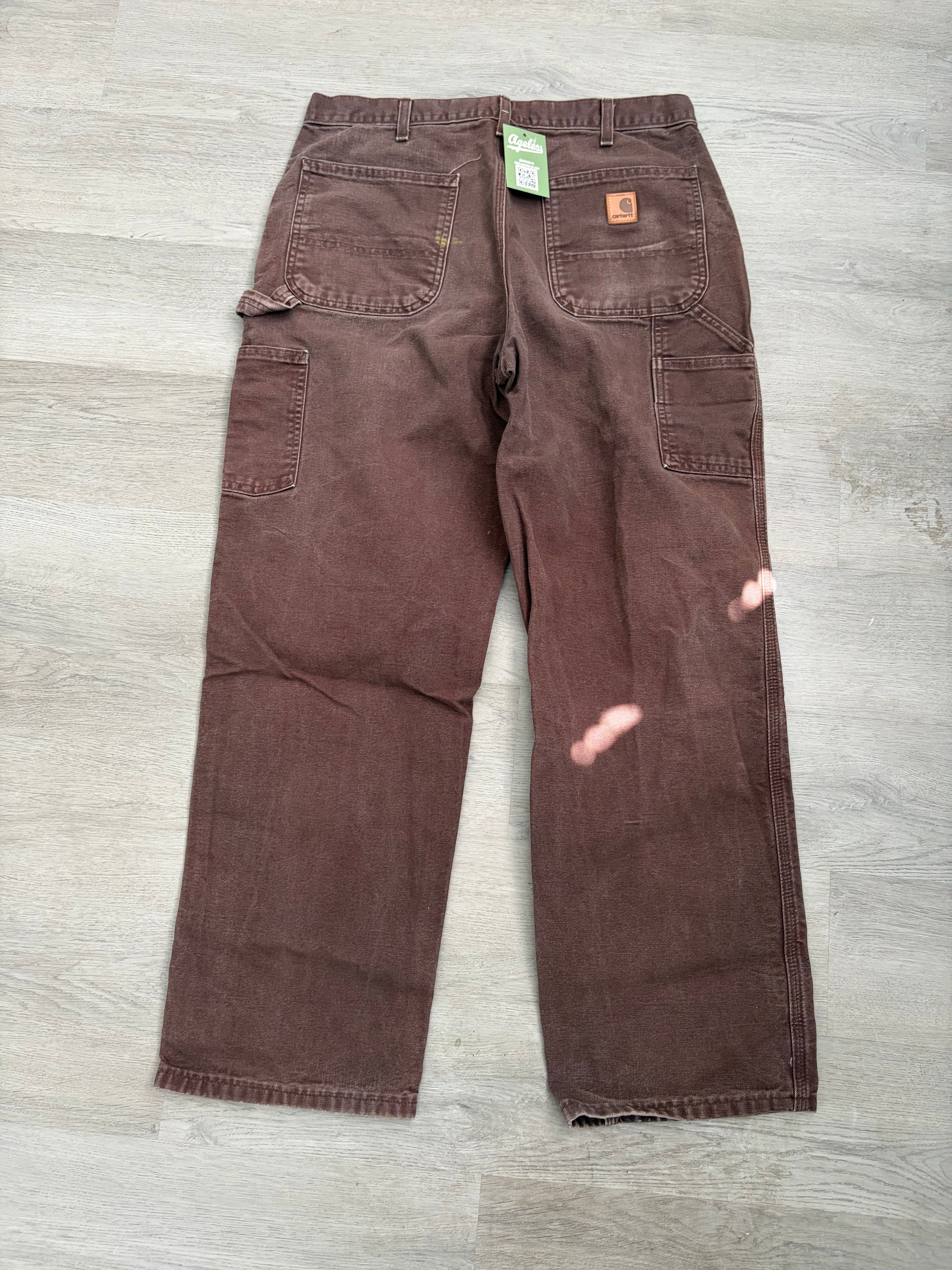 Brown Carhartt Distressed Carpenter Pants