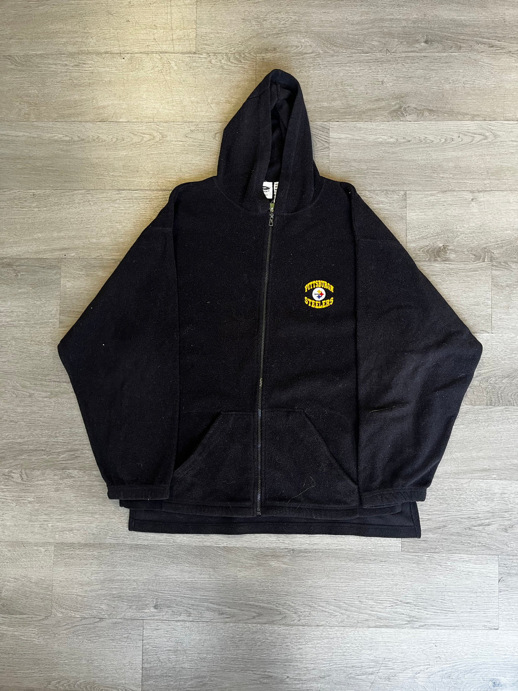 Vintage Pittsburgh Steelers Fleece Zip Up Hoodie