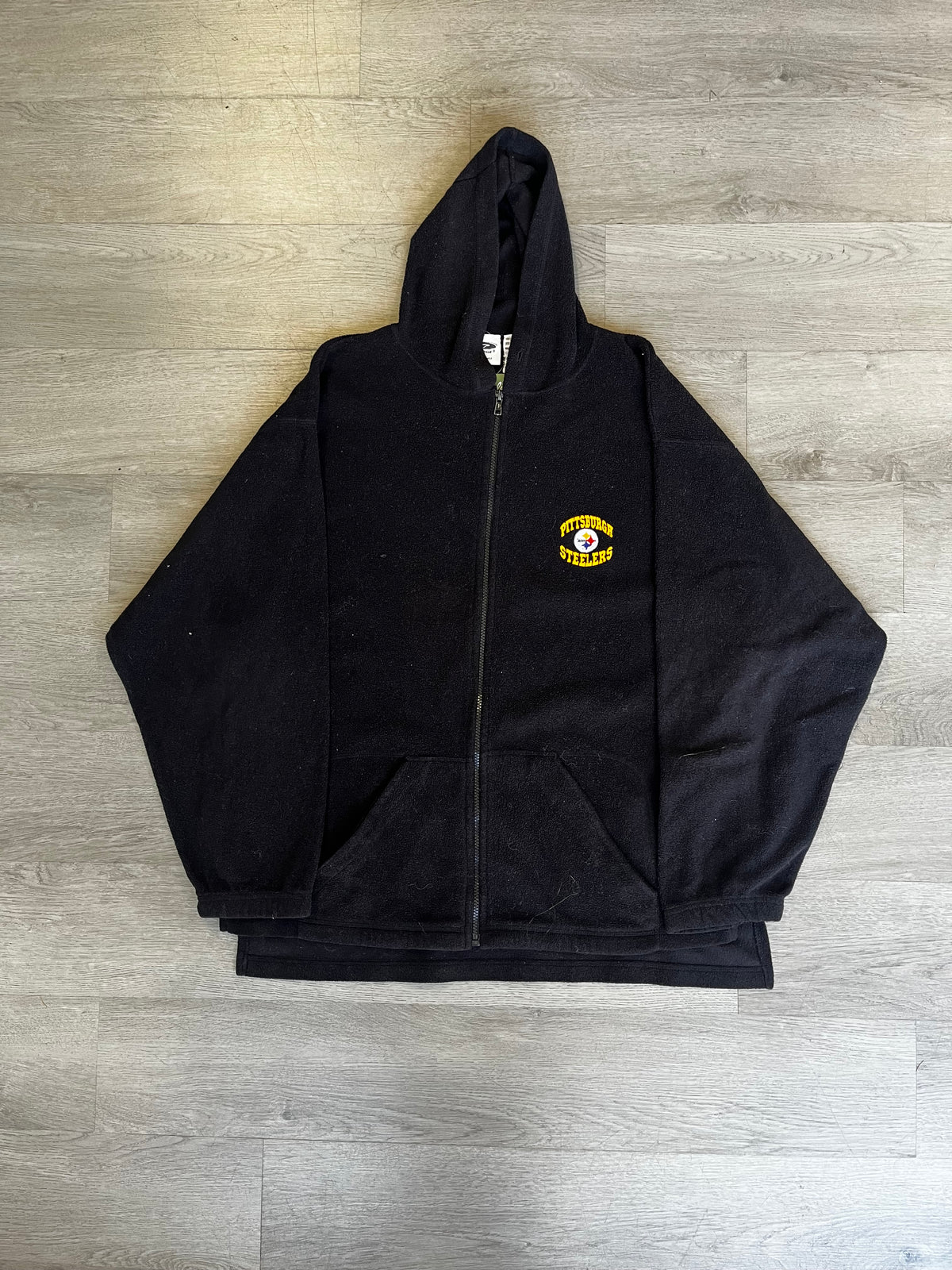 Vintage Pittsburgh Steelers Fleece Zip Up Hoodie