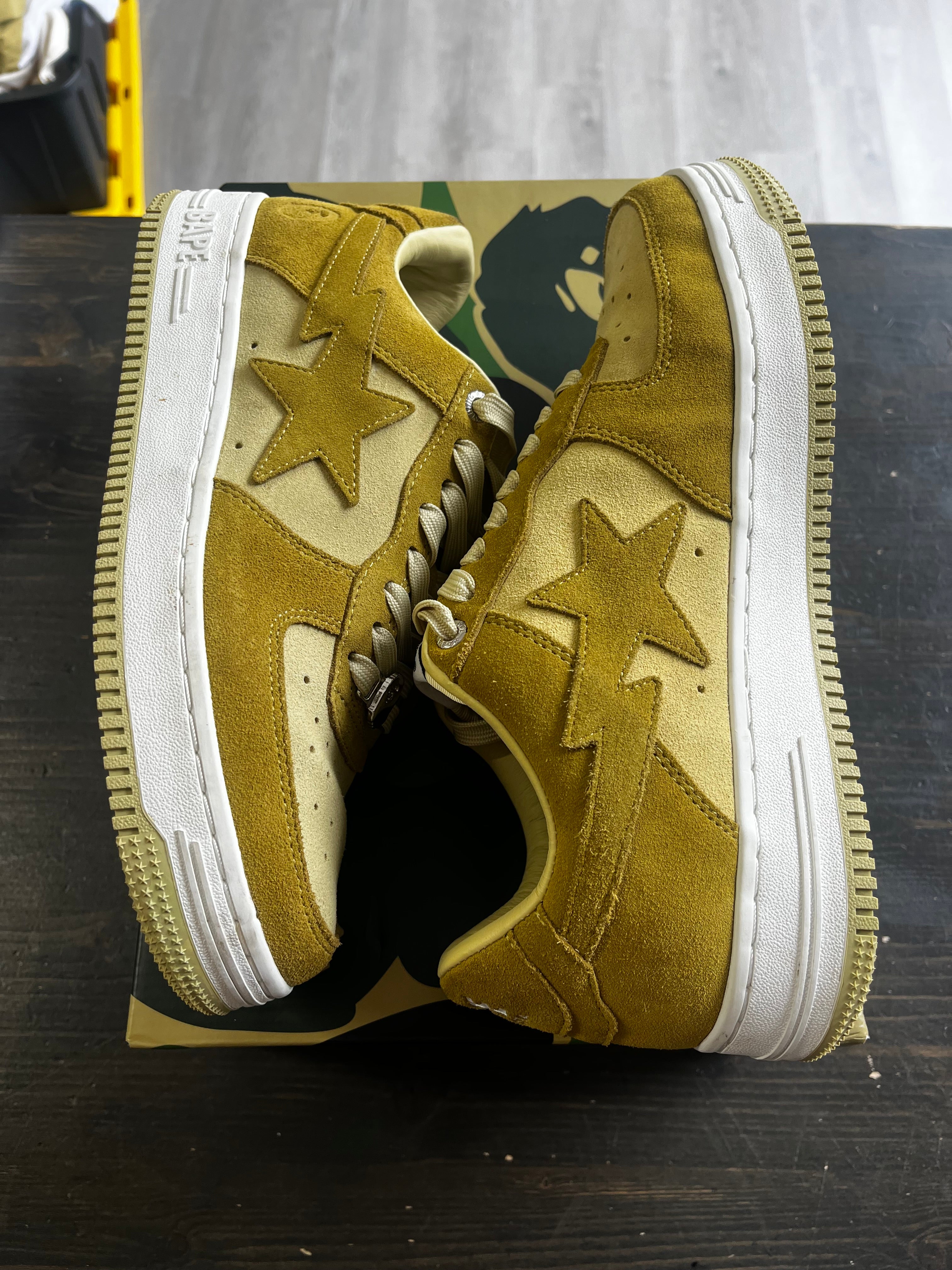 Pre-owned A Bathing Ape Bape Sta Suede Yellow