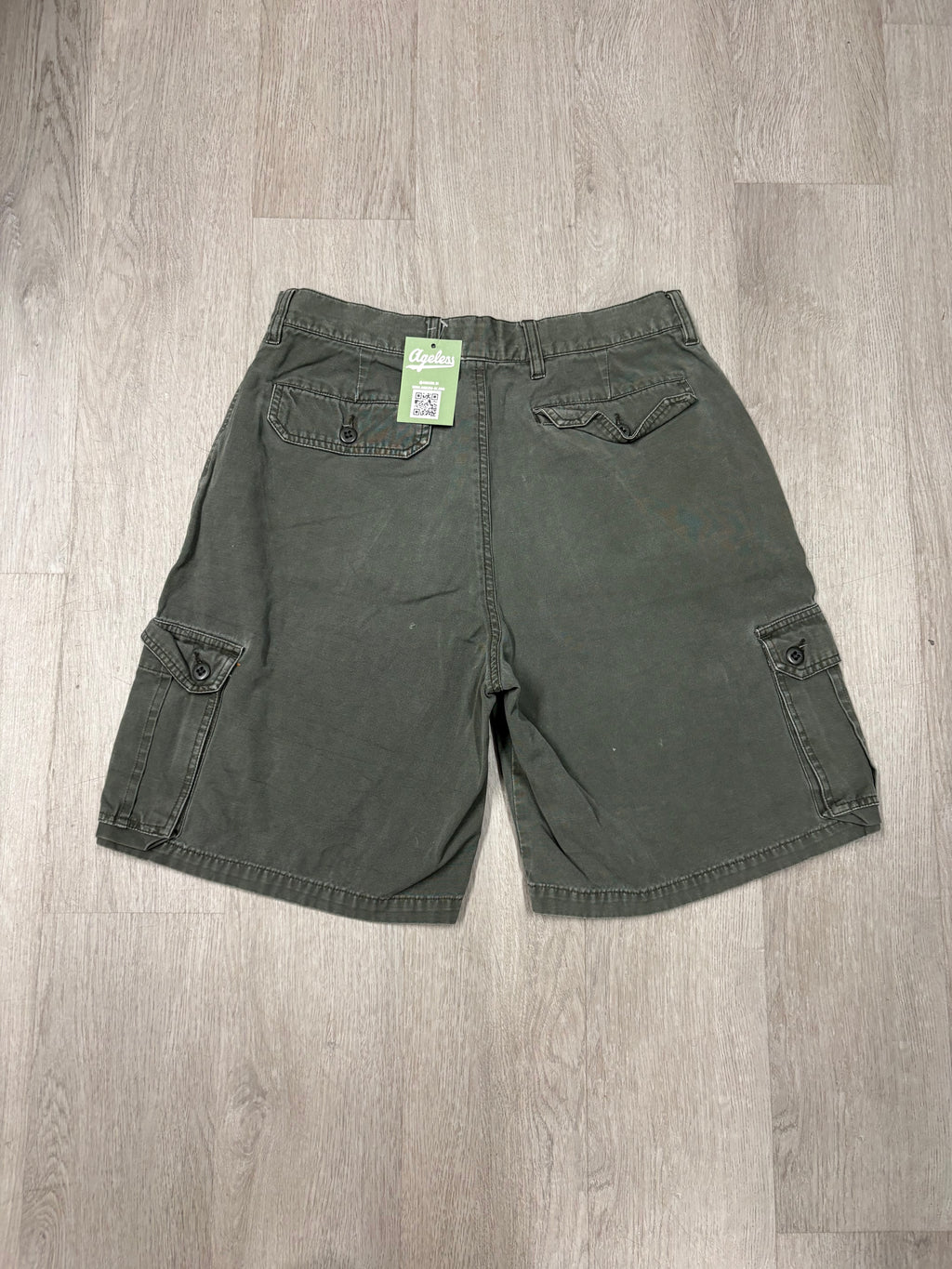 Vintage Military Green Cargo Shorts