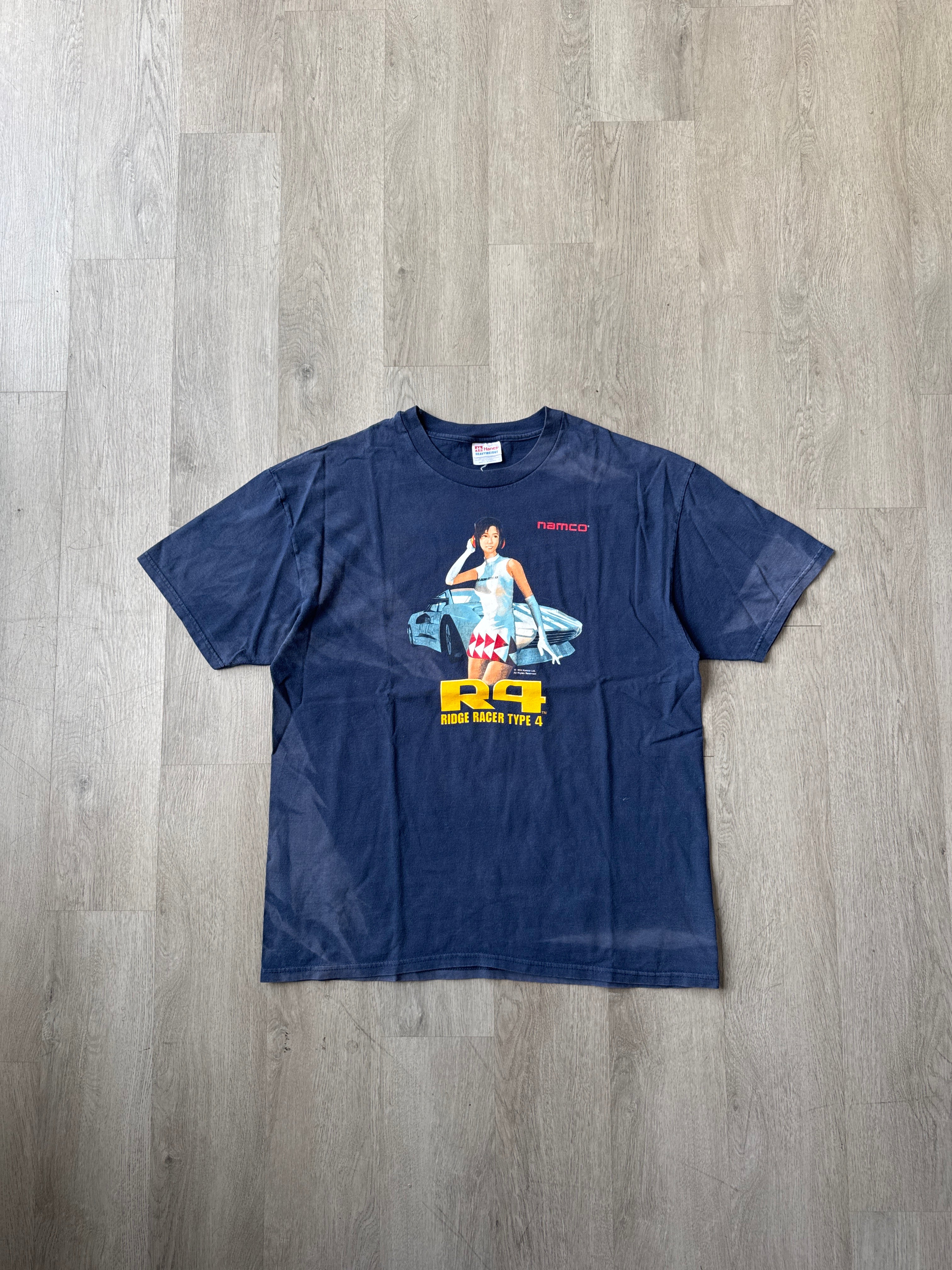 Vintage 1998 Namco R4 Ridge Racer Type 4 Promotional Video Game Tee