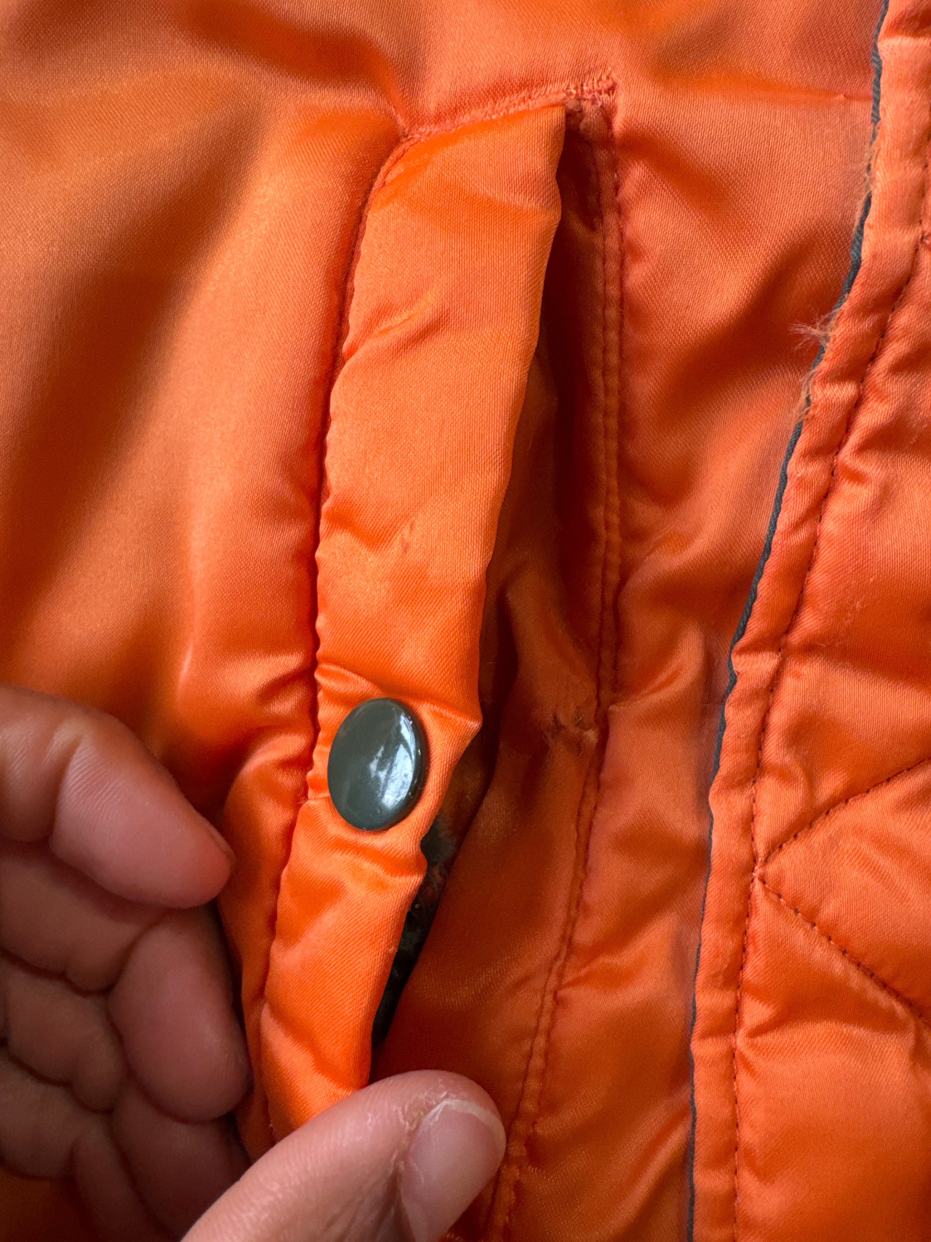 Vintage Military Flight Olive Green Reversible Bomber Jacket