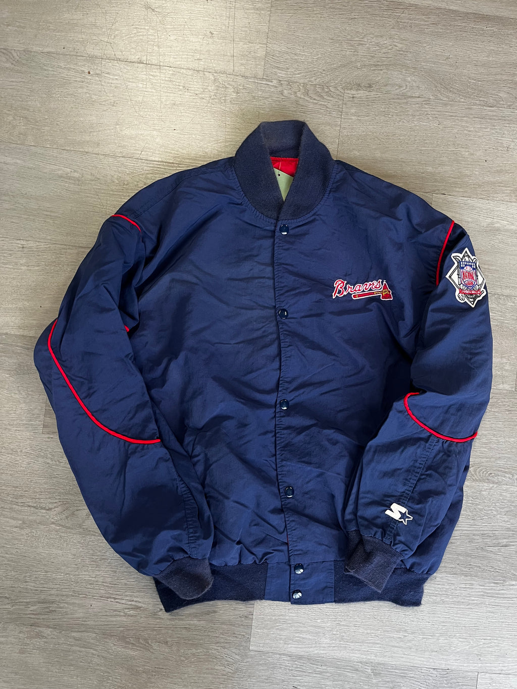 Vintage Starter Atlanta Braves Button Jacket