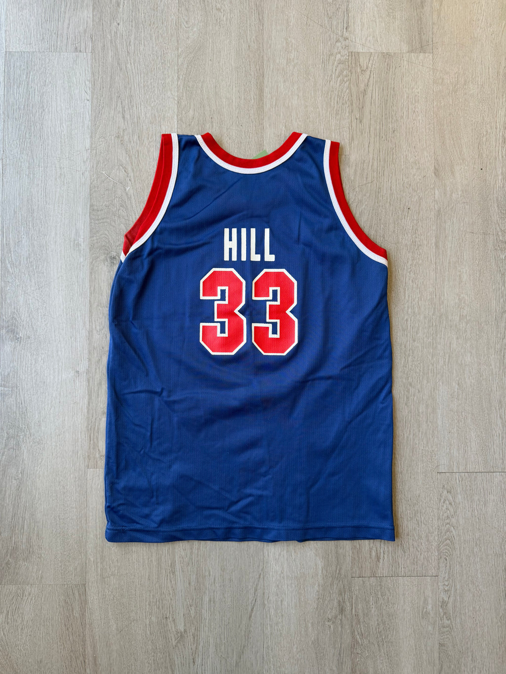 Youth Vintage Pistons Hill 33 Basketball Jersey