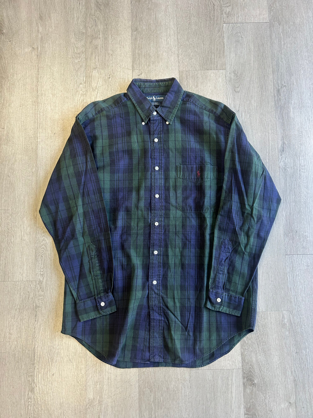 Vintage Polo Ralph Lauren Plaid Button Up Collared Shirt
