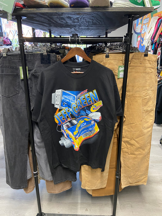 Vintage Jeff Green AOL Racing High Speed Connection NASCAR Tee