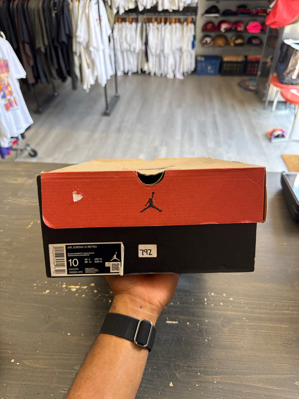 Pre-owned Jordan Retro 12 Black University Gold