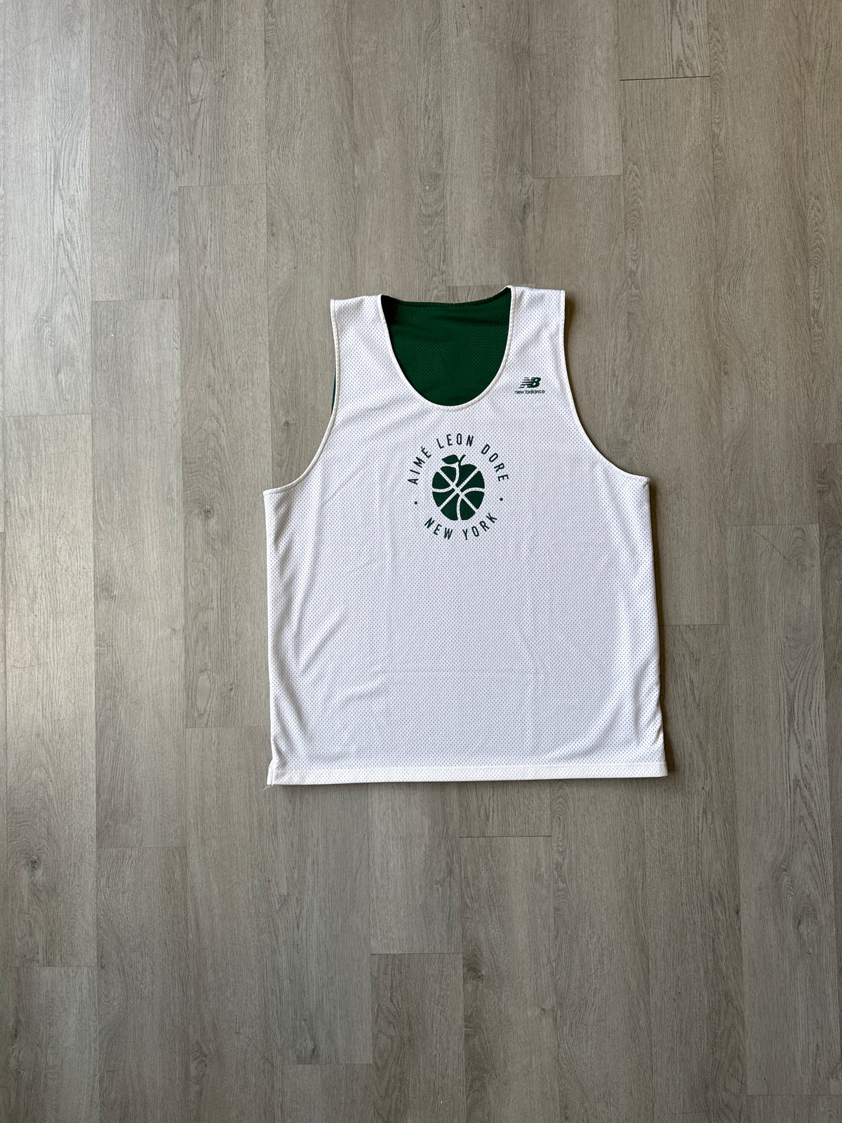 Aime Leon Dore x New Balance Sonny NY White/Green Reversible Jersey