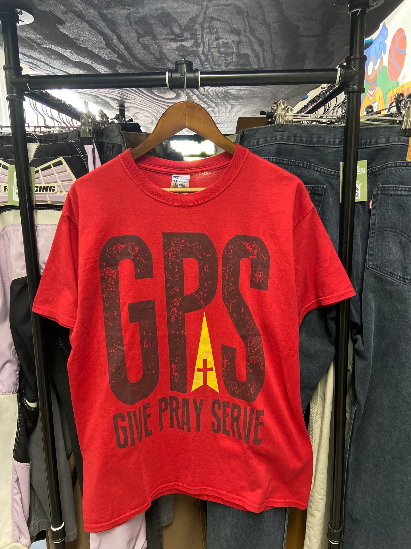 Vintage Give Pray Serve Tee