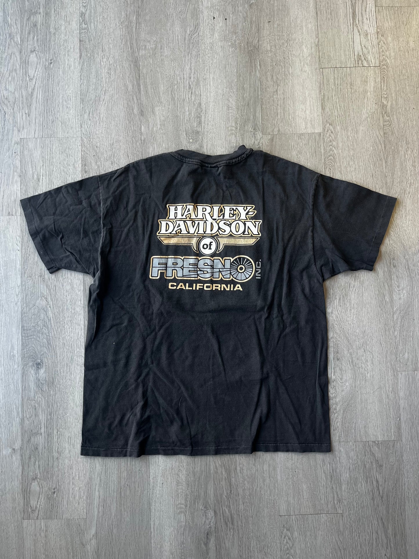 Harley Davidson Distressed Fresno, CA Tee