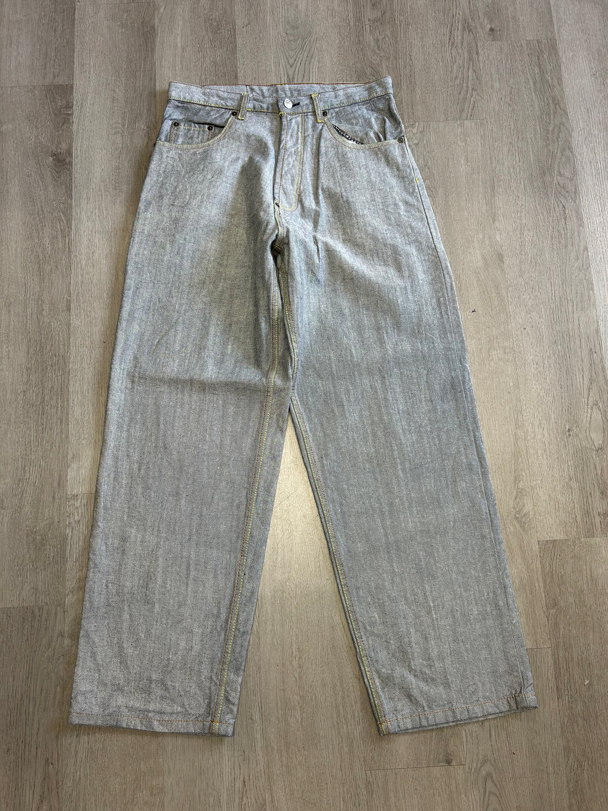 EVISU Genes Light Wash Grey Jeans