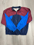 Vintage Nike Blue and Maroon Block Panels Windbreaker Jacket