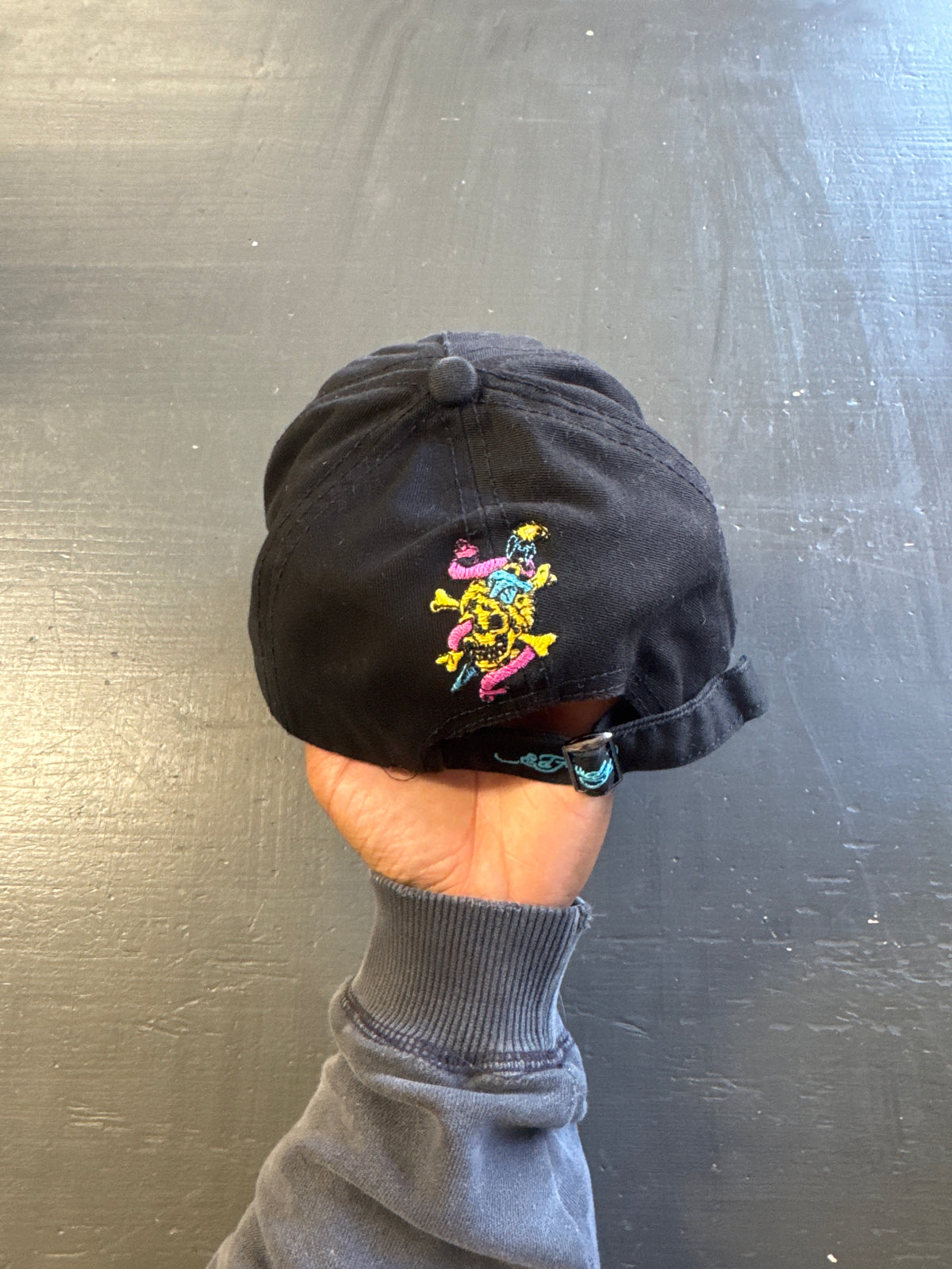 Y2K Ed Hardy Embroidered Strapback Hat