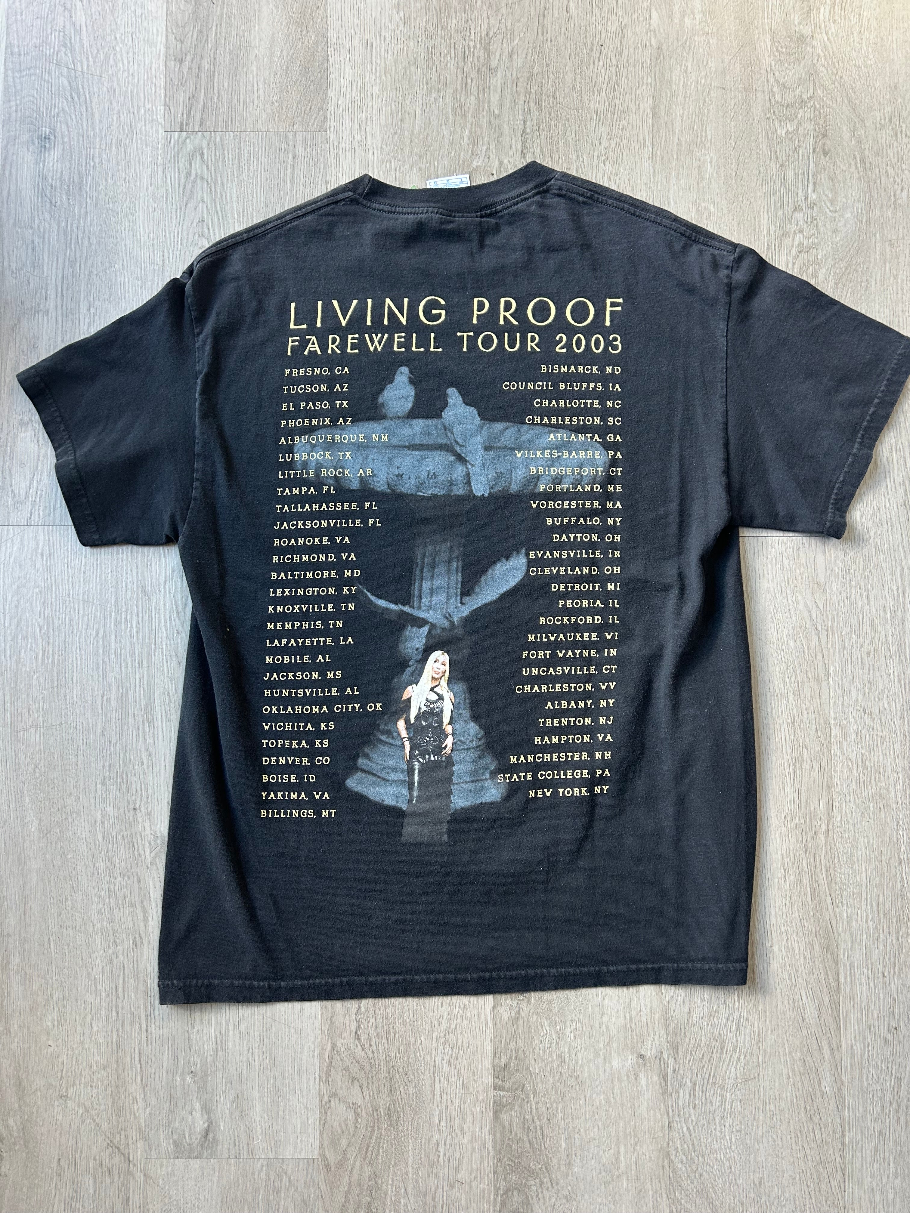 Vintage 2002 Cher Living Proof Farewell Tour concert Tee
