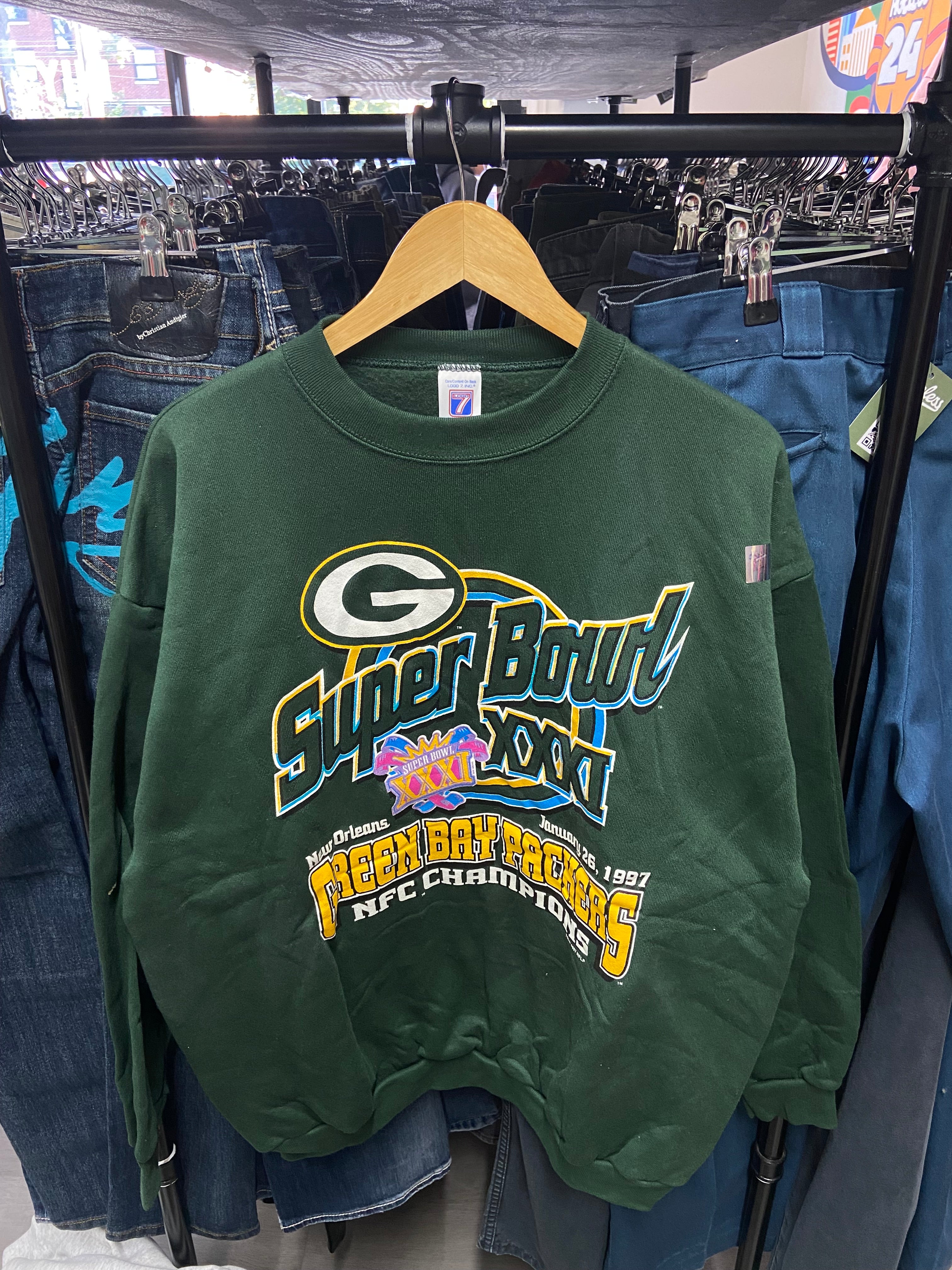 1997 Green Bay Packers New Orleans NFC Champions Pullover Sweatshirt