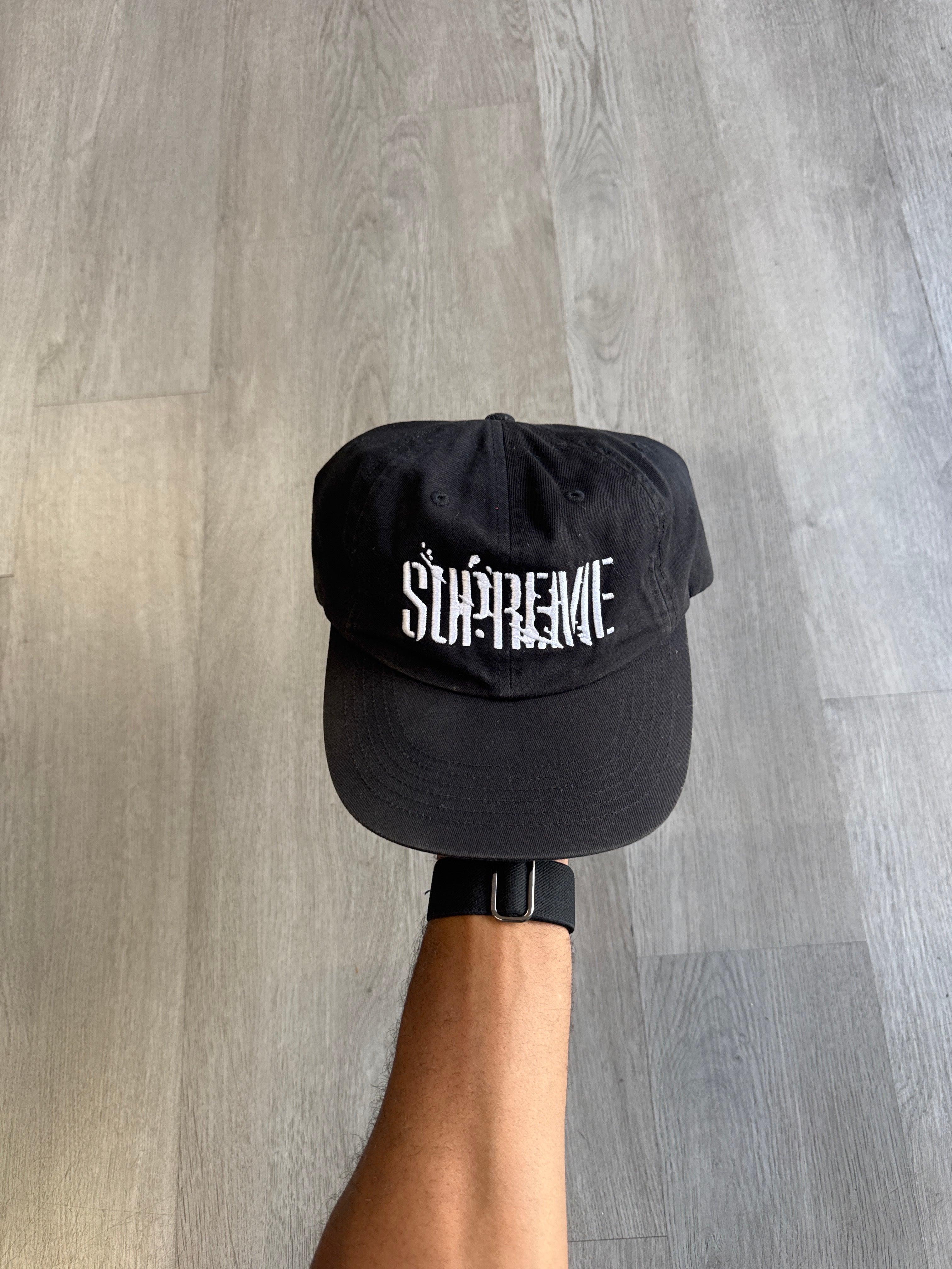 Supreme Splatter 6-Panel Black Hat