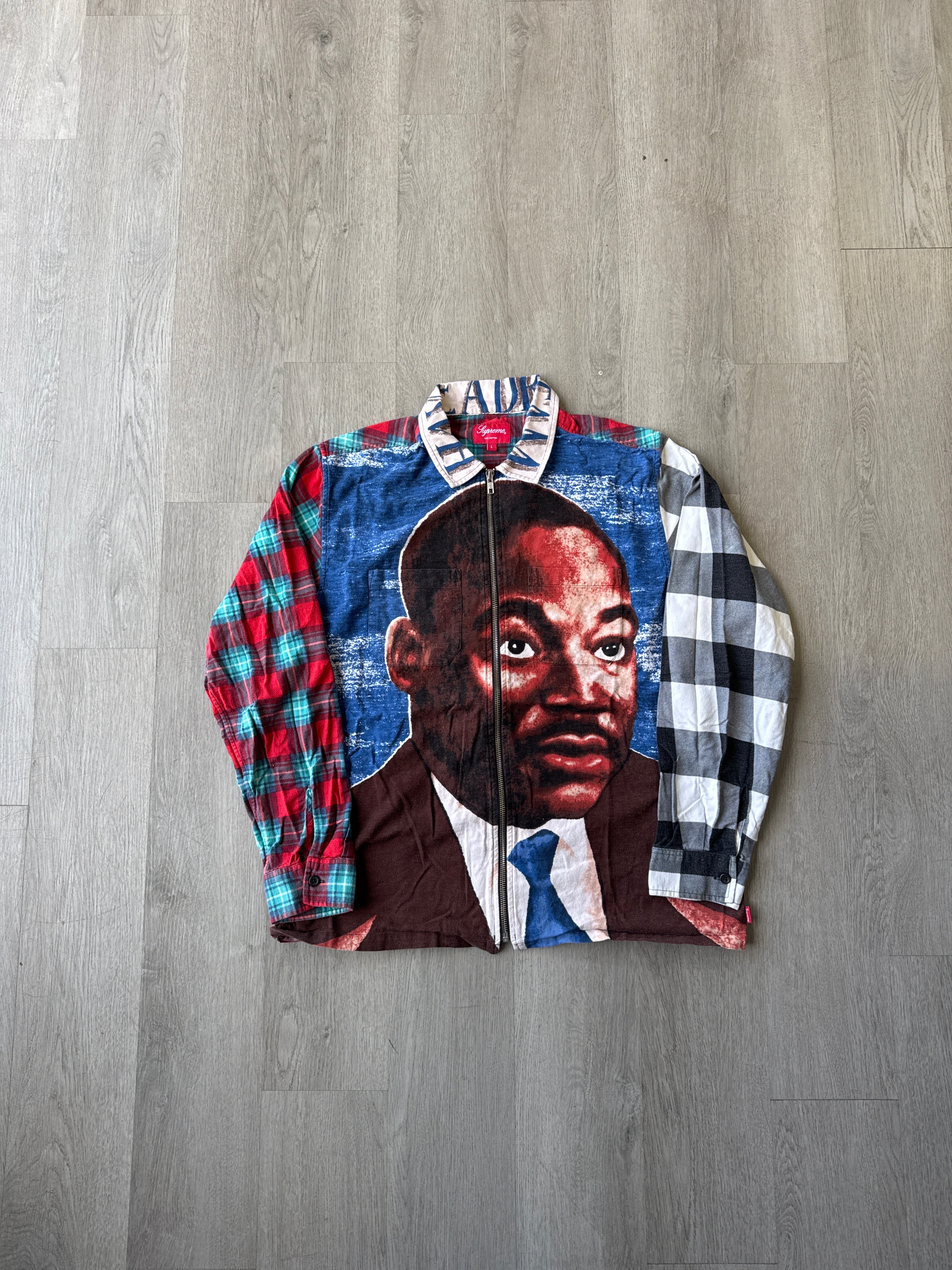 Supreme MLK Zip Up Flannel Shirt
