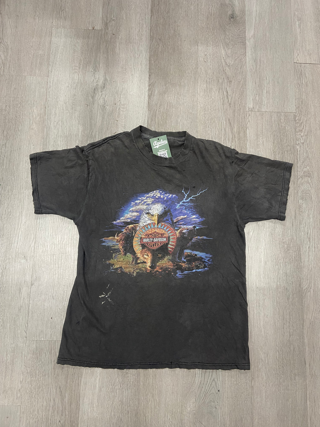 2000 Harley Davidson Bald Eagle Faded Distressed Tee