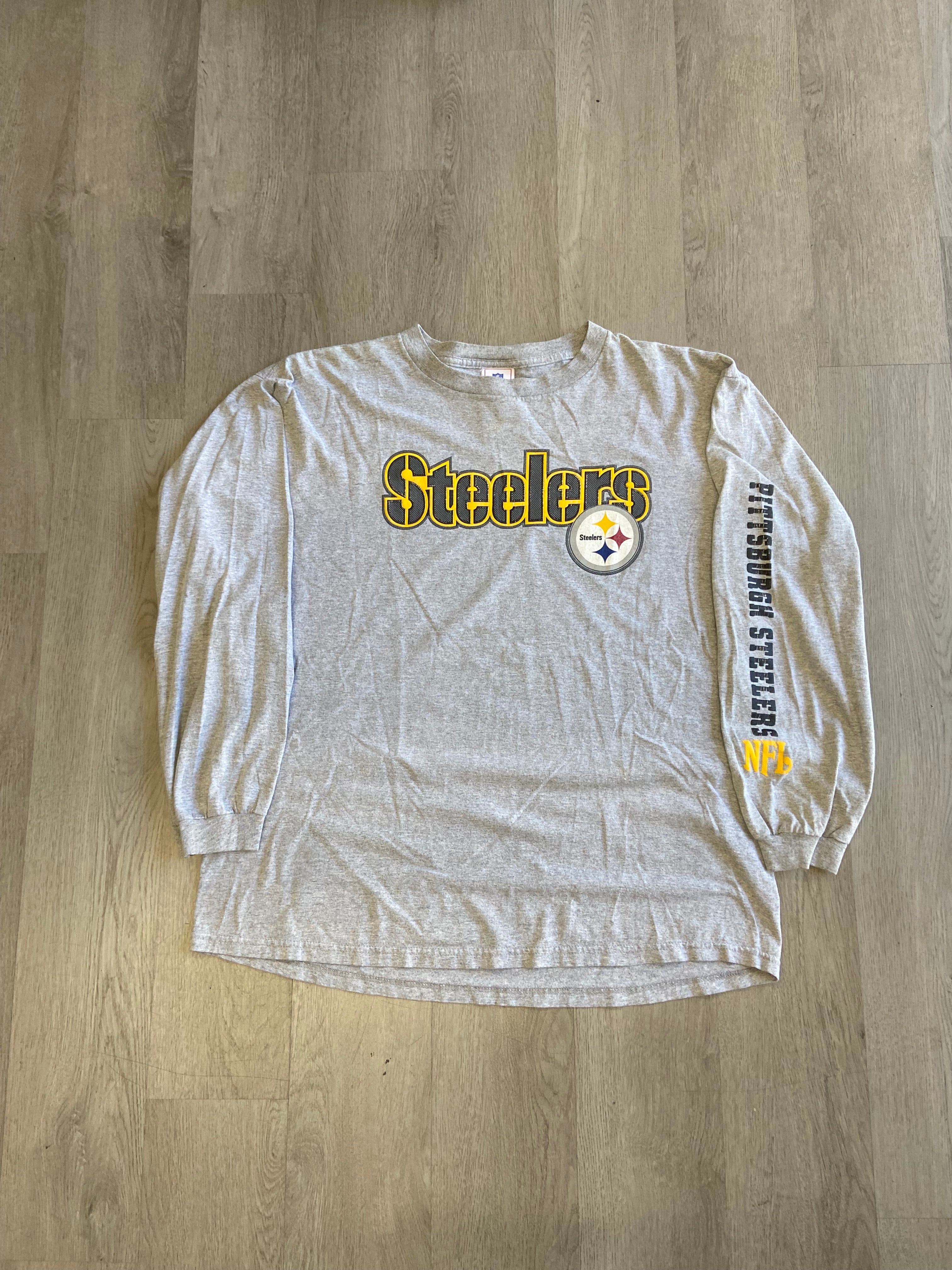 Grey NFL Pittsburgh Steelers Longsleeve Tee