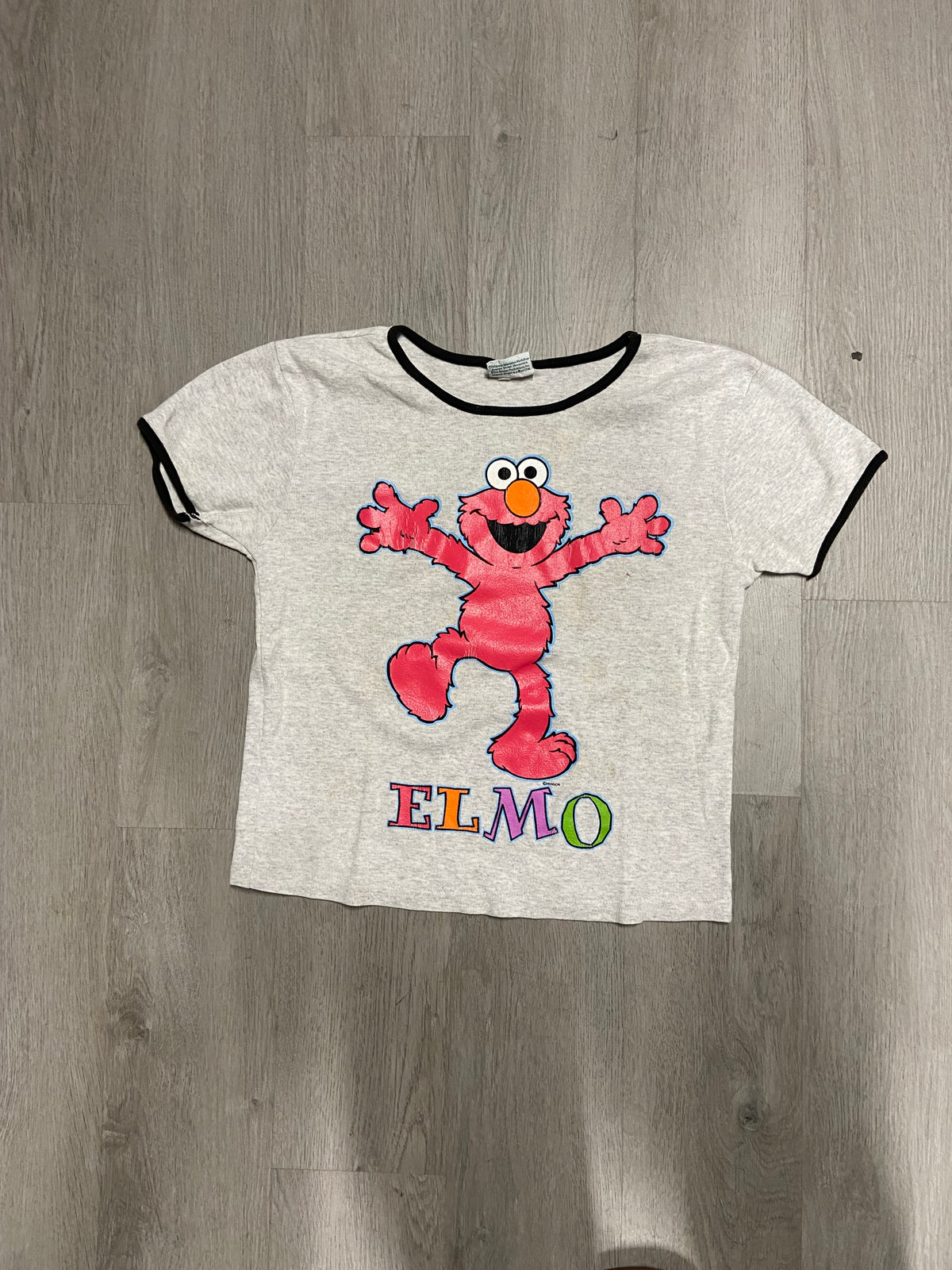 Youth Elmo Heather Grey Ribbed Tee
