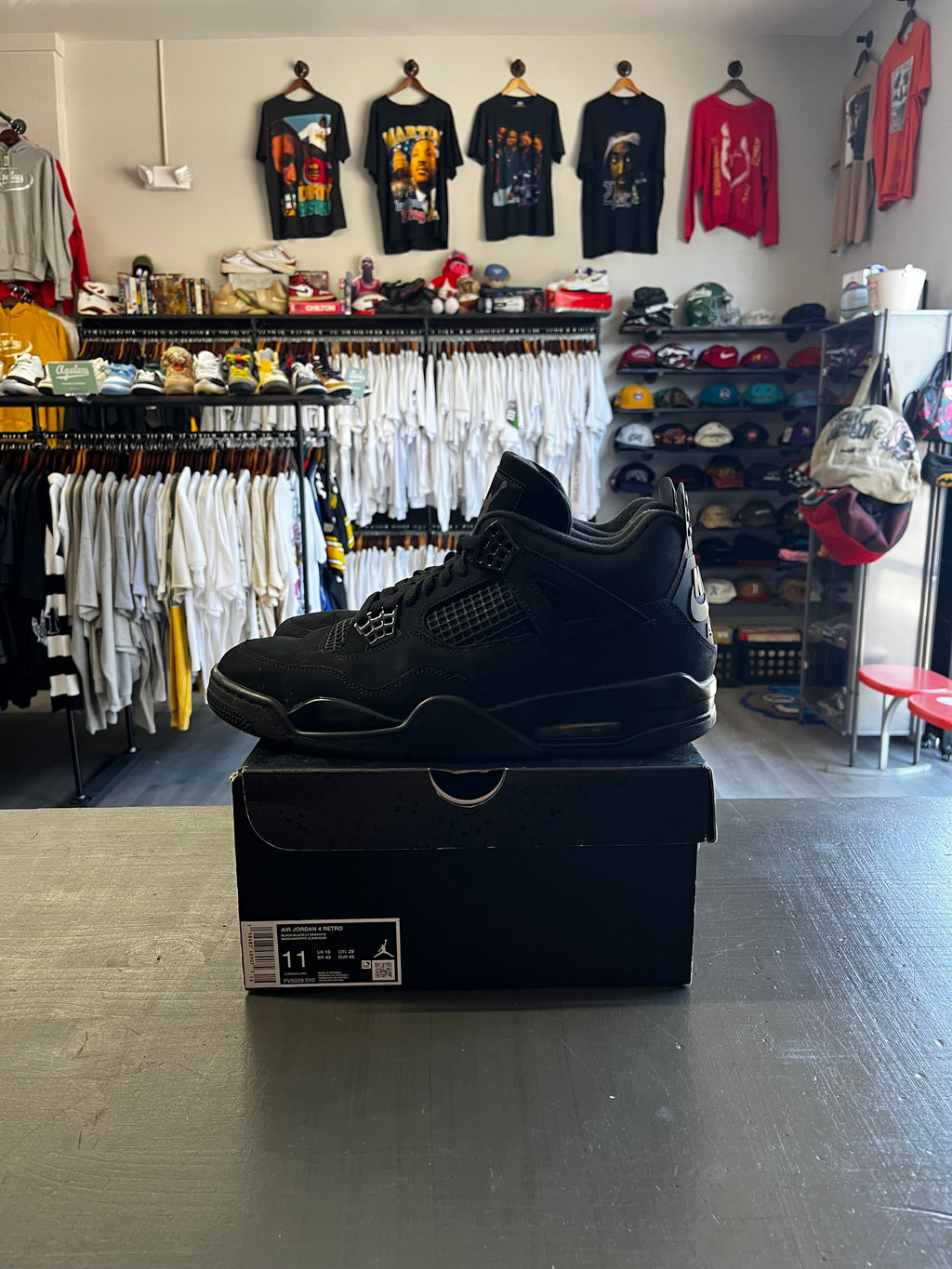 Pre Owned Air Jordan 4 Retro Black Cat