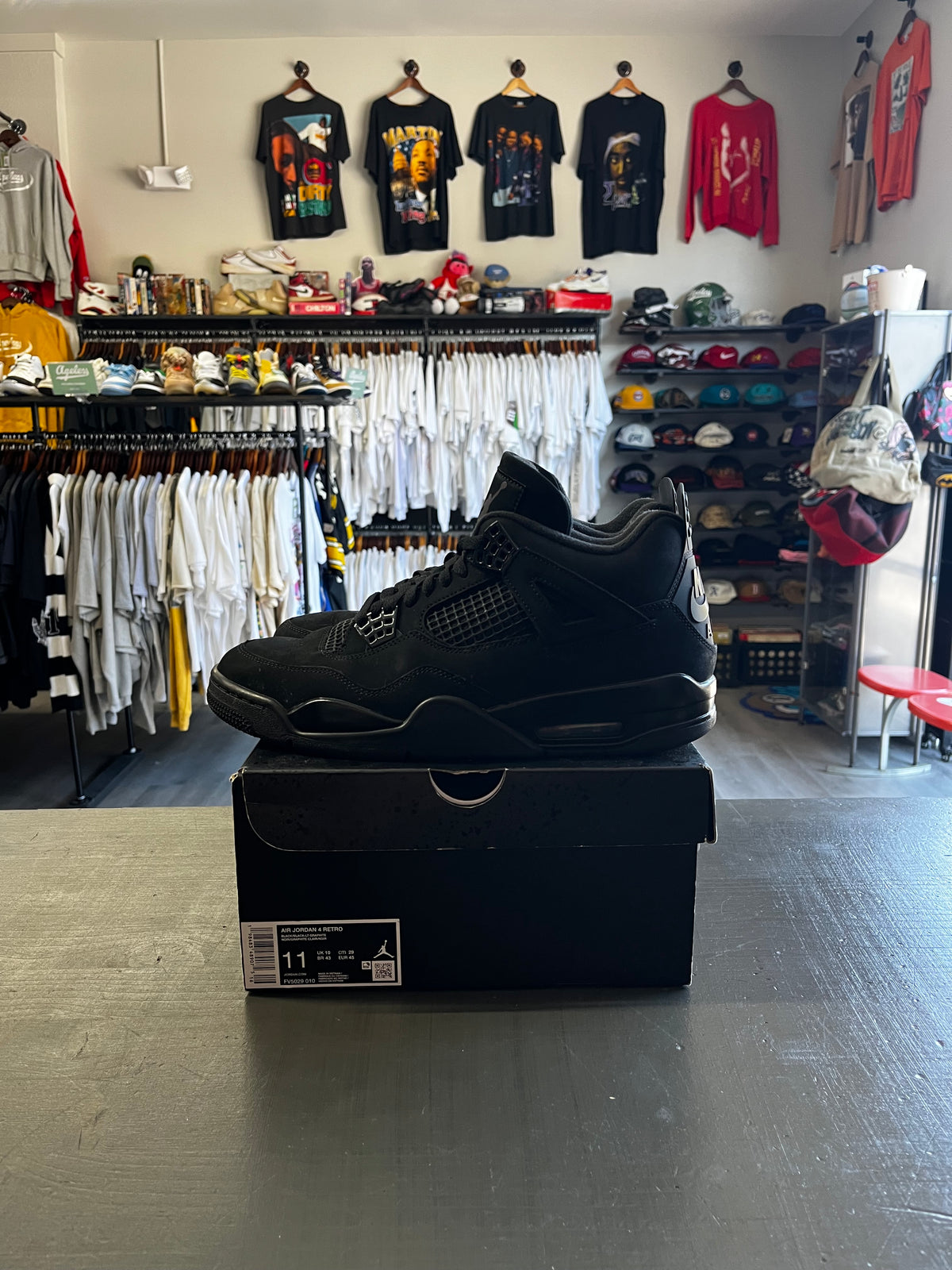 Pre Owned Air Jordan 4 Retro Black Cat